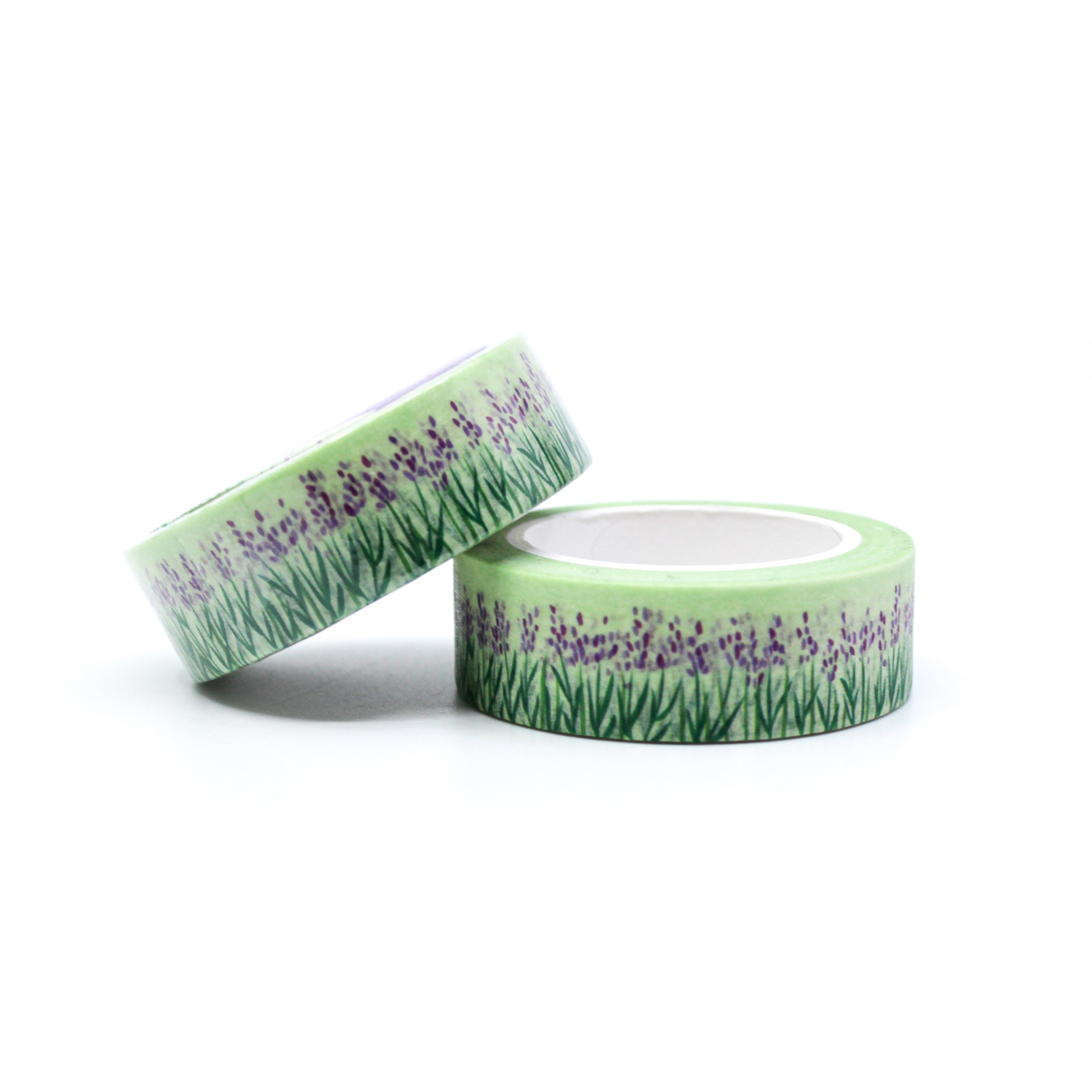 Elevate your projects with our captivating lavender flower washi tape, showcasing lovely lavender blooms in a soothing and calming design, ideal for creating a tranquil and serene ambiance. This tape is designed by Girl of All Work and sold at BBB Supplies Craft Shop.