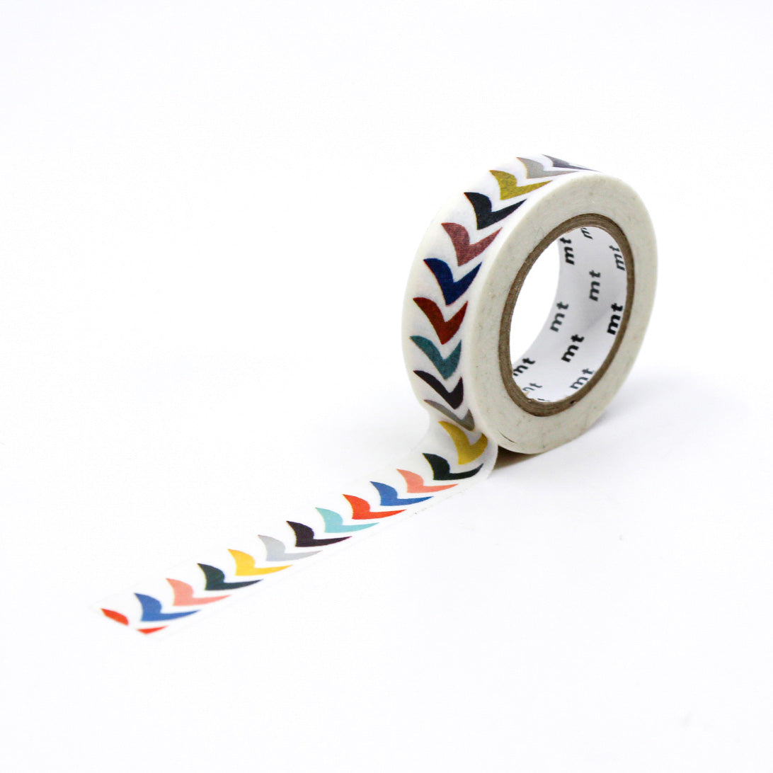 Infuse your creations with the charm of mid-century modern art using our washi tape, adorned with abstract bird patterns inspired by the iconic designs of that era, adding a unique and artistic flair to your crafts. This tape is made by MT Brand and sold at BBB Supplies Craft Shop.