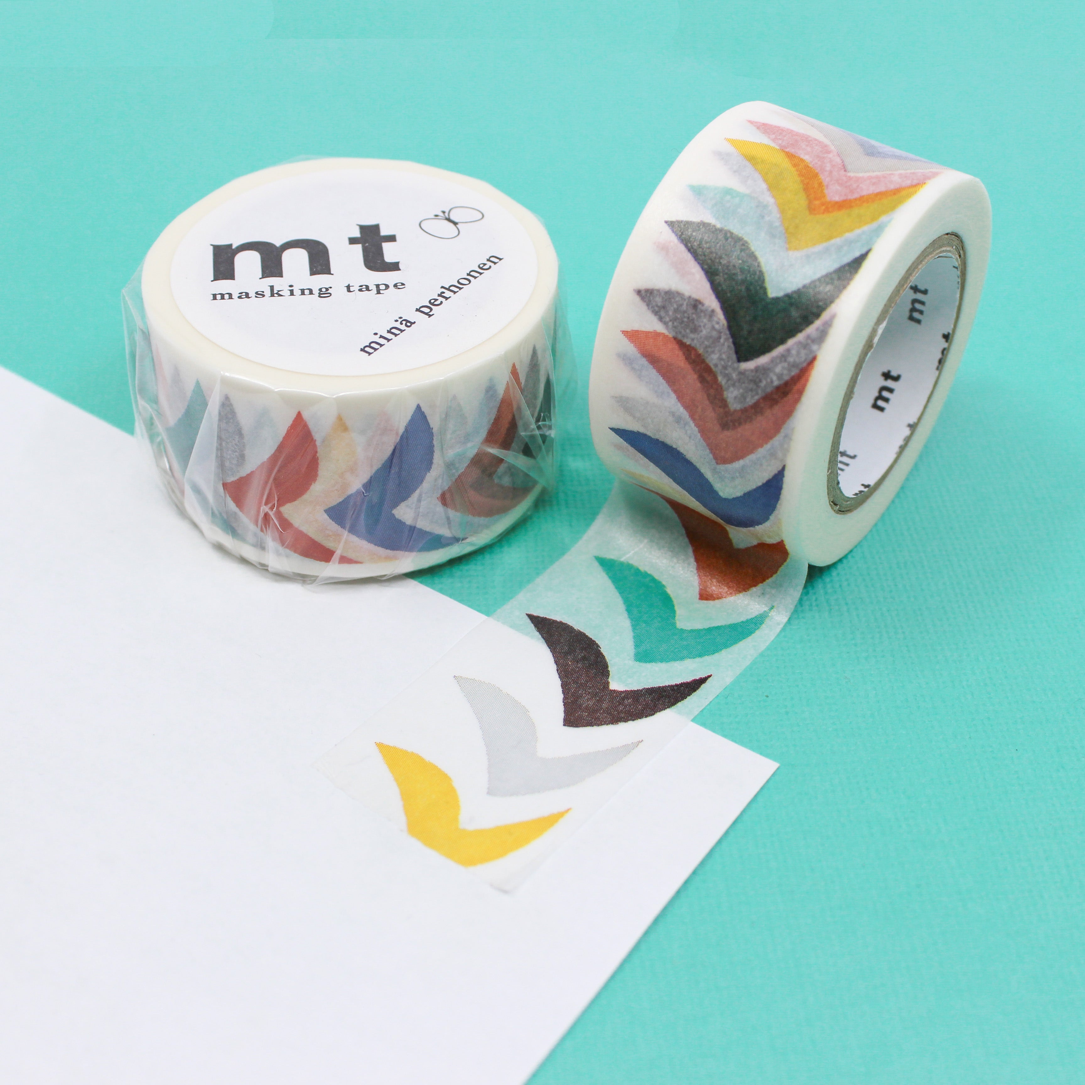 Infuse your creations with the charm of mid-century modern art using our washi tape, adorned with abstract bird patterns inspired by the iconic designs of that era, adding a unique and artistic flair to your crafts. This tape is made by MT Brand and sold at BBB Supplies Craft Shop.