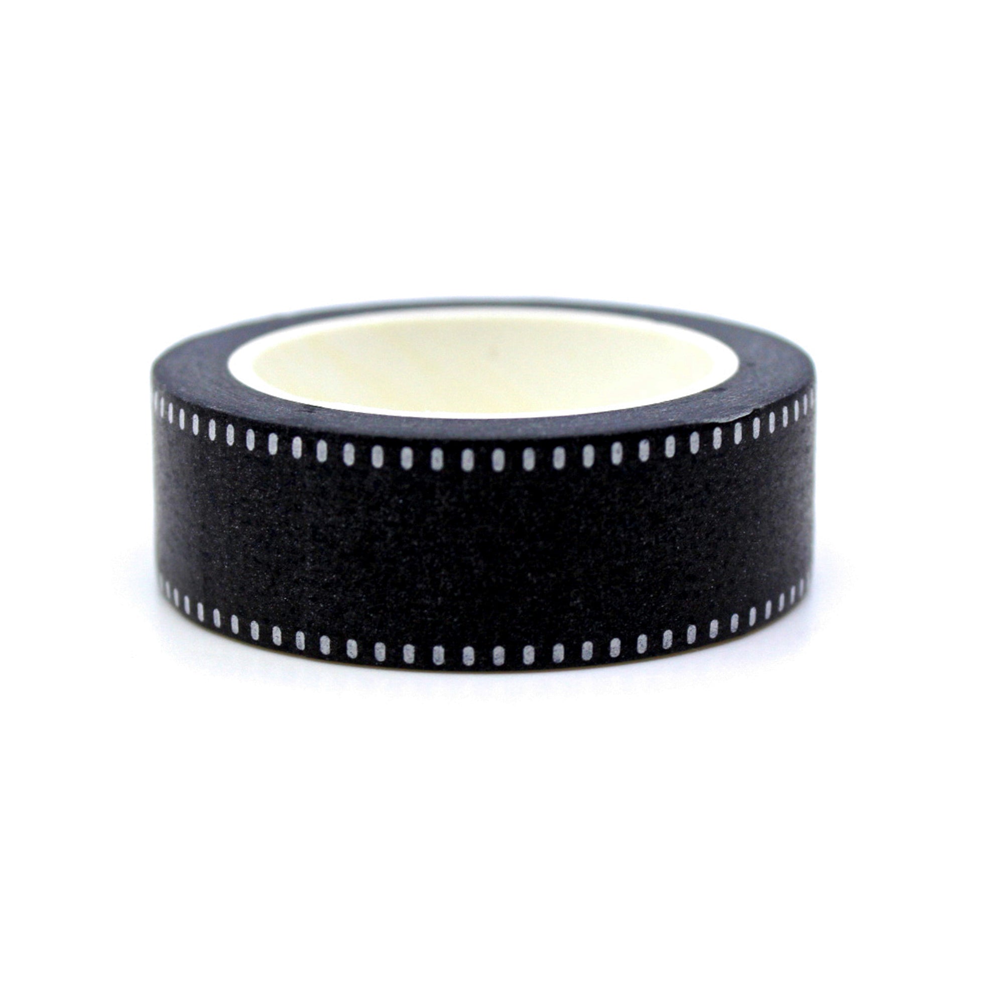 Enhance your creations with our captivating black faux grosgrain ribbon washi tape, showcasing a chic ribbon-like pattern that brings a sense of style and refinement to your crafts. This tape is sold at BBB Supplies Craft Shop.
