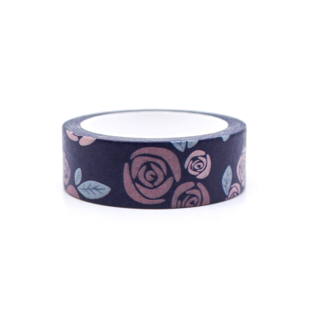Modern Roses Floral Washi Tape with a contemporary design featuring vibrant roses, perfect for adding a stylish floral touch to your projects and crafts. This tape is from Maylay Co. and sold at BBB Supplies Craft Shop.