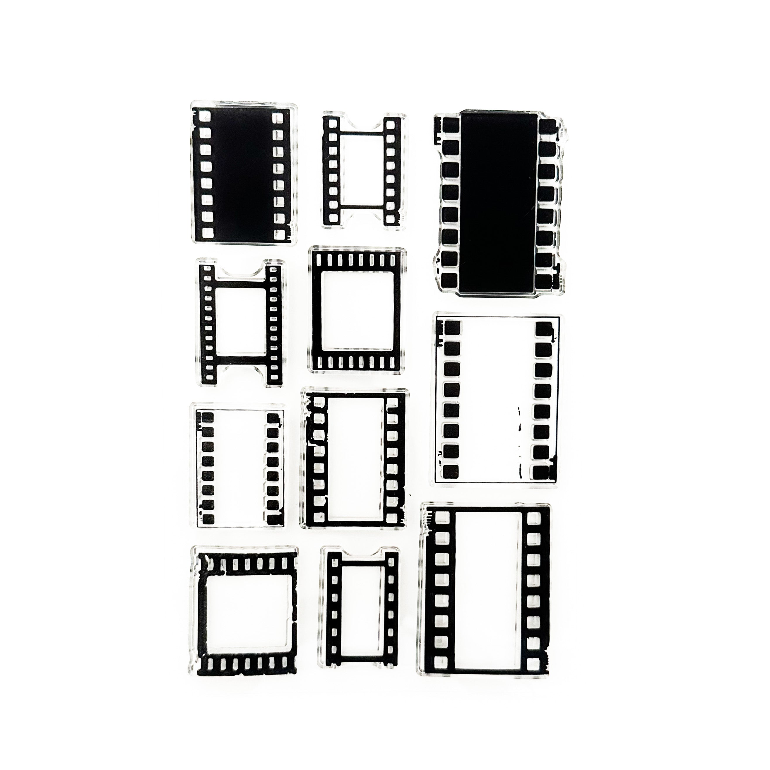 Capture the magic of the silver screen with these film strip-themed stamps. Whether you're a movie buff or just love the cinema, these stamps are perfect for adding a touch of Hollywood to your planner. From classic reels to modern digital strips, these stamps are sure to make your planner stand out. Lights, camera, action! These stamps are sold at BBB Supplies Craft Shop.