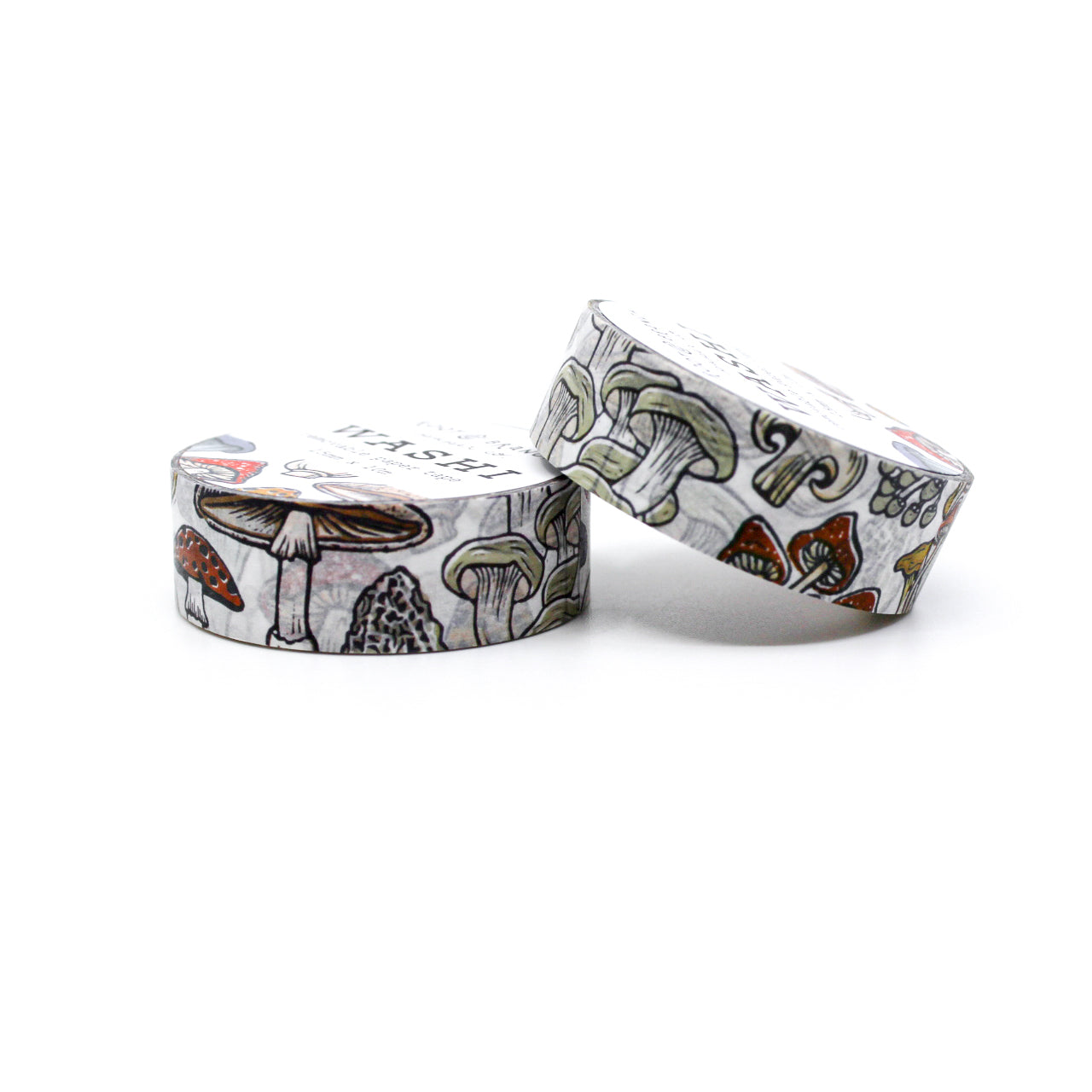 Mushroom Fungi Washi Tape, a delightful tape adorned with colorful mushrooms and fungi for crafting and decorating. This tape is from Root & Branch Paper Co. and Sold at BBB Supplies Craft Shop.