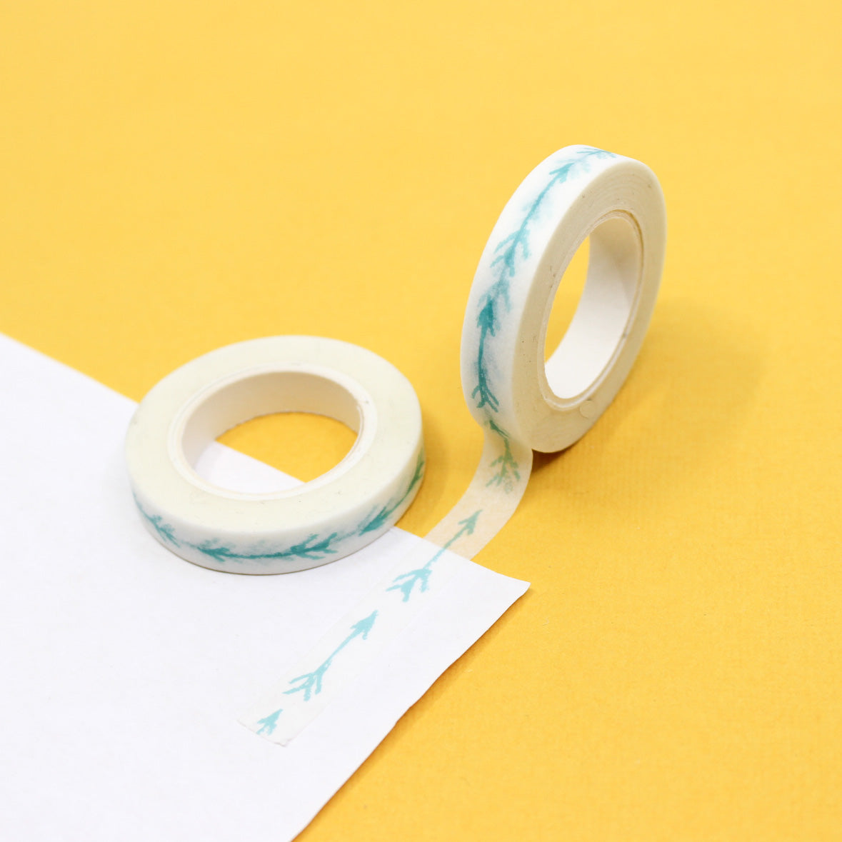 Enhance your projects with our Blue Arrow Border Washi Tape, featuring stylish and directional arrow designs in a cool blue hue. Ideal for adding a touch of precision and style to your crafts. This tape is sold at BBB Supplies Craft Shop.