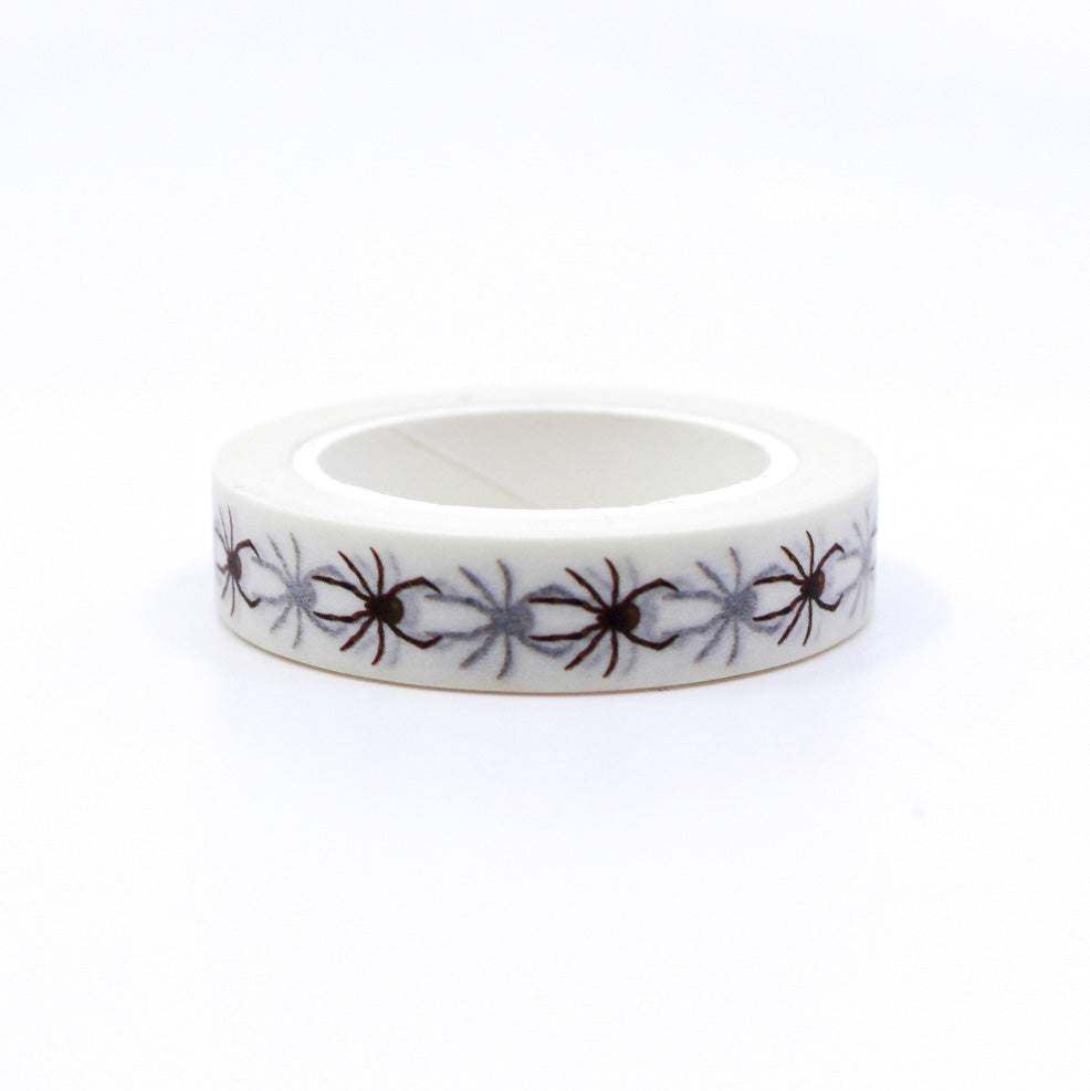 Embrace the spookiness of Halloween with our Spooky Spider Halloween Washi Tape, adorned with creepy spider illustrations. Ideal for adding a thrilling and eerie touch to your projects. This tape is sold at BBB Supplies Craft Shop.