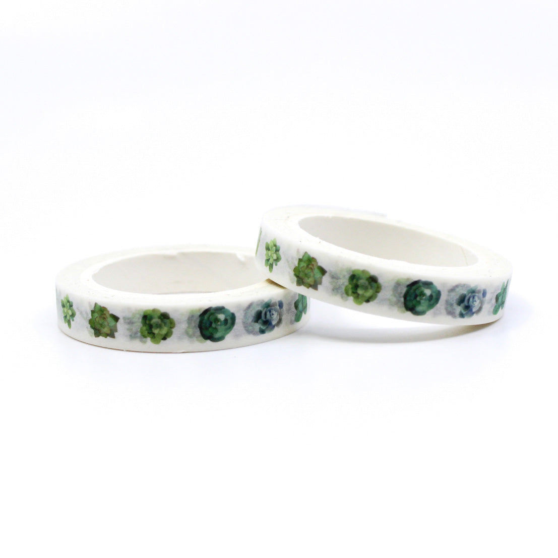 Bring a touch of nature to your projects with our Narrow Succulent Plants Washi Tape, featuring delicate and detailed succulent illustrations. Ideal for adding a touch of botanical charm to your crafts. This tape is sold at BBB Supplies Craft Shop.