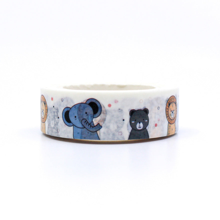 Experience the whimsy of our Playful Nursery Animals Washi Tape, featuring charming animal illustrations. Perfect for adding a playful touch to your projects. This tape is sold at BBB Supplies Craft Shop.