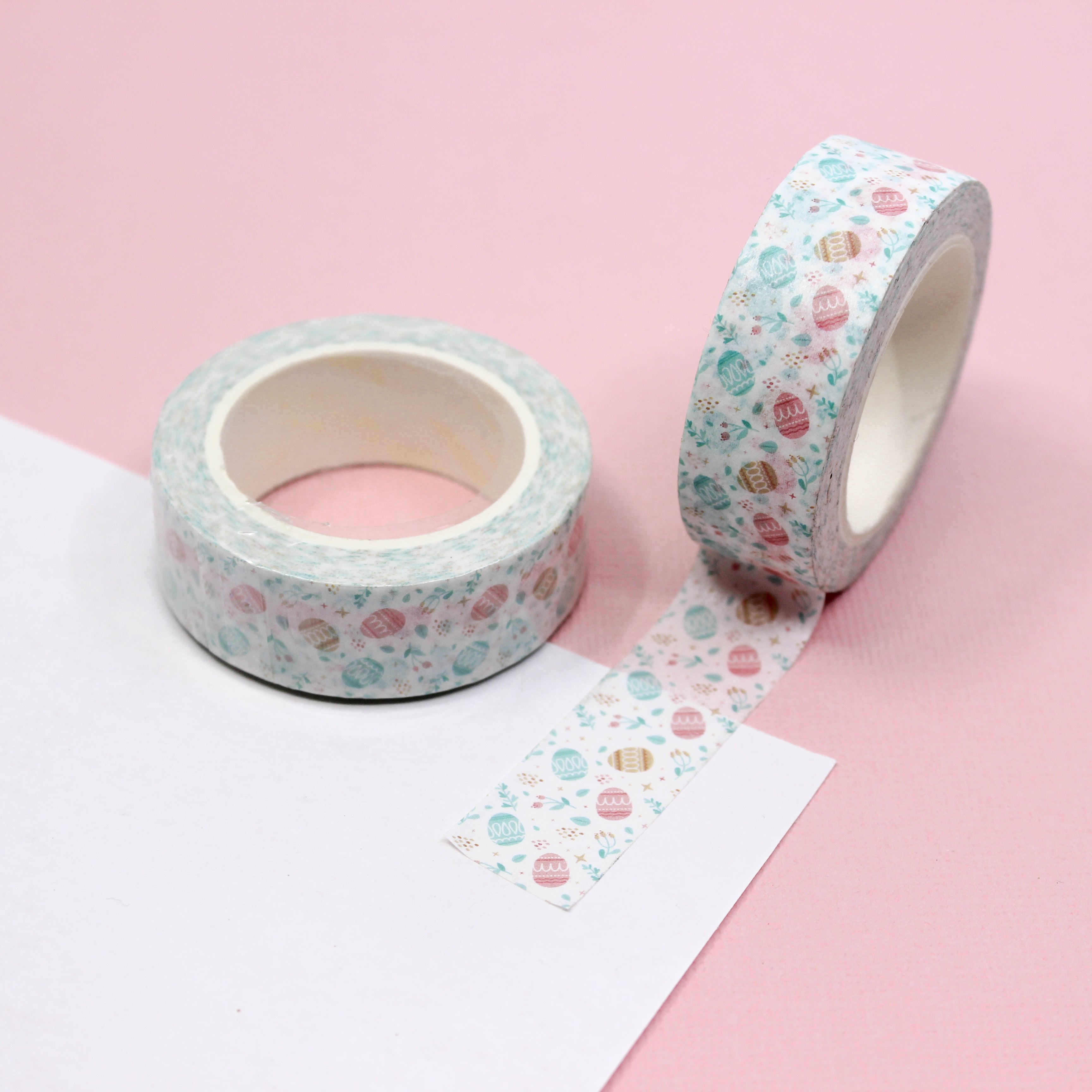 Add a festive touch to your Easter crafts with our Pastel Easter Eggs Washi Tape. This delightful tape features a variety of colorful pastel Easter eggs, perfect for decorating cards, scrapbook pages, and more. Celebrate the season with this charming tape! This tape is sold at BBB Supplies Craft Shop.