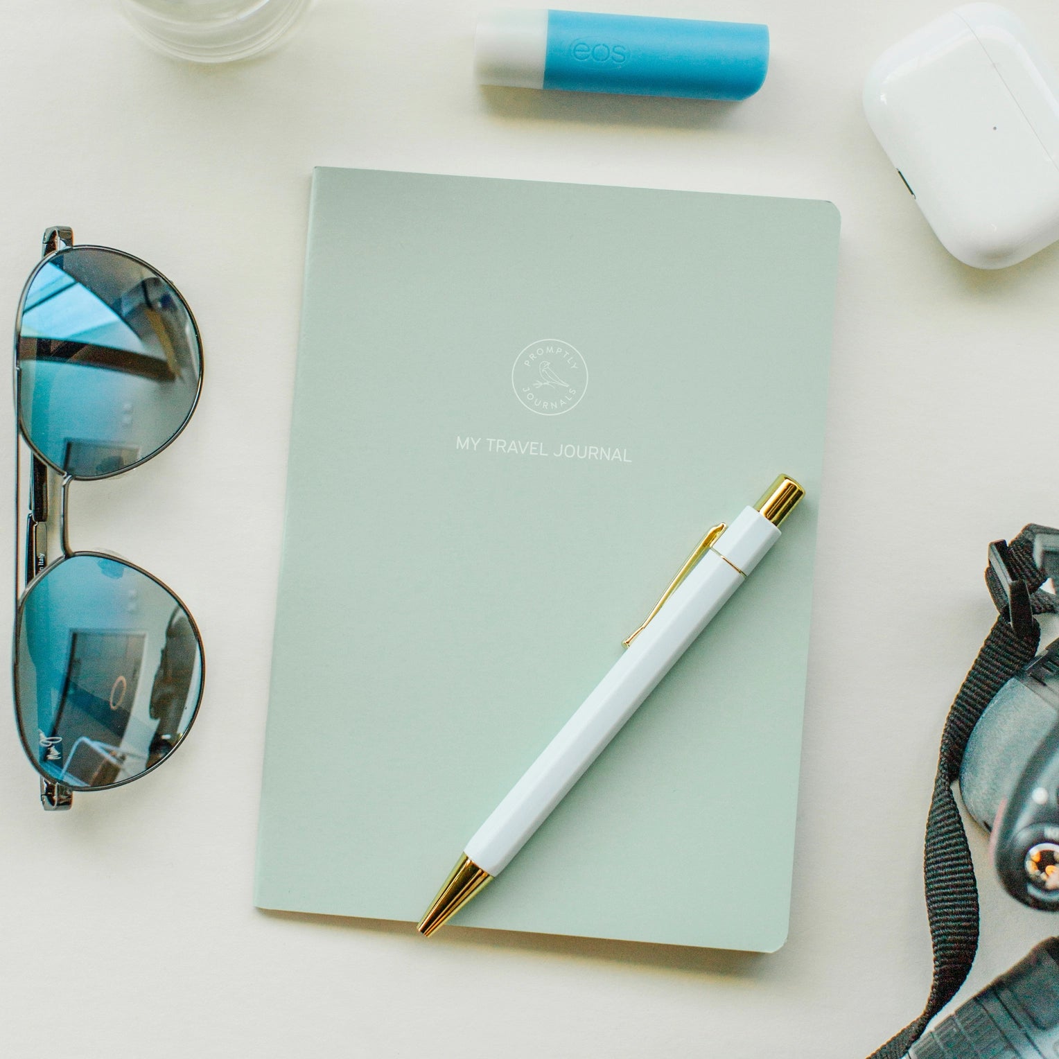 These pastel mini travel journals are perfect to fit in your pocket and document the best parts of your trip, with prompts along the way! This journal is from promptly and sold at BBB Supplies Craft Shop.