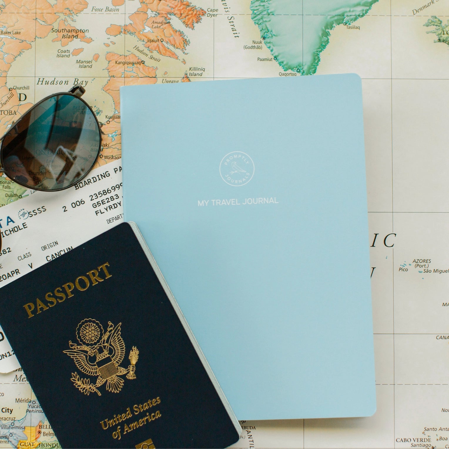 These pastel mini travel journals are perfect to fit in your pocket and document the best parts of your trip, with prompts along the way! This journal is from promptly and sold at BBB Supplies Craft Shop.