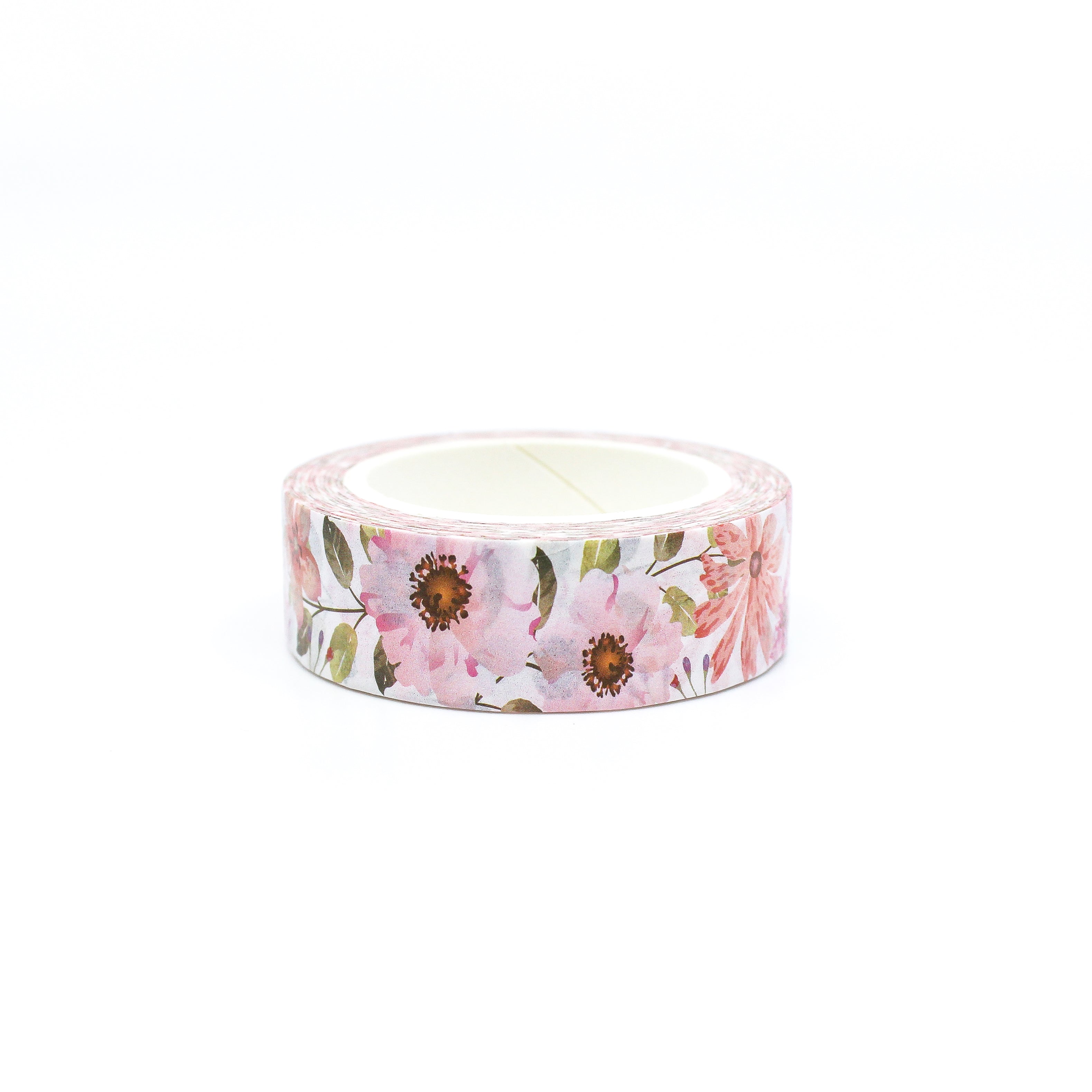 Elevate your projects with our captivating pink floral washi tape, showcasing charming flower motifs that bring a sense of freshness and vibrancy to your crafts. This tape is sold at BBB Supplies Craft Shop.