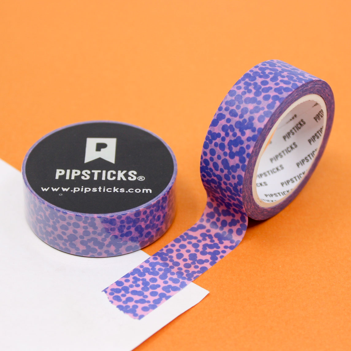 Dappled Purple and Pink Washi Tape with soft blended hues, ideal for planners, scrapbooking, and adding artistic accents to crafts and gifts.