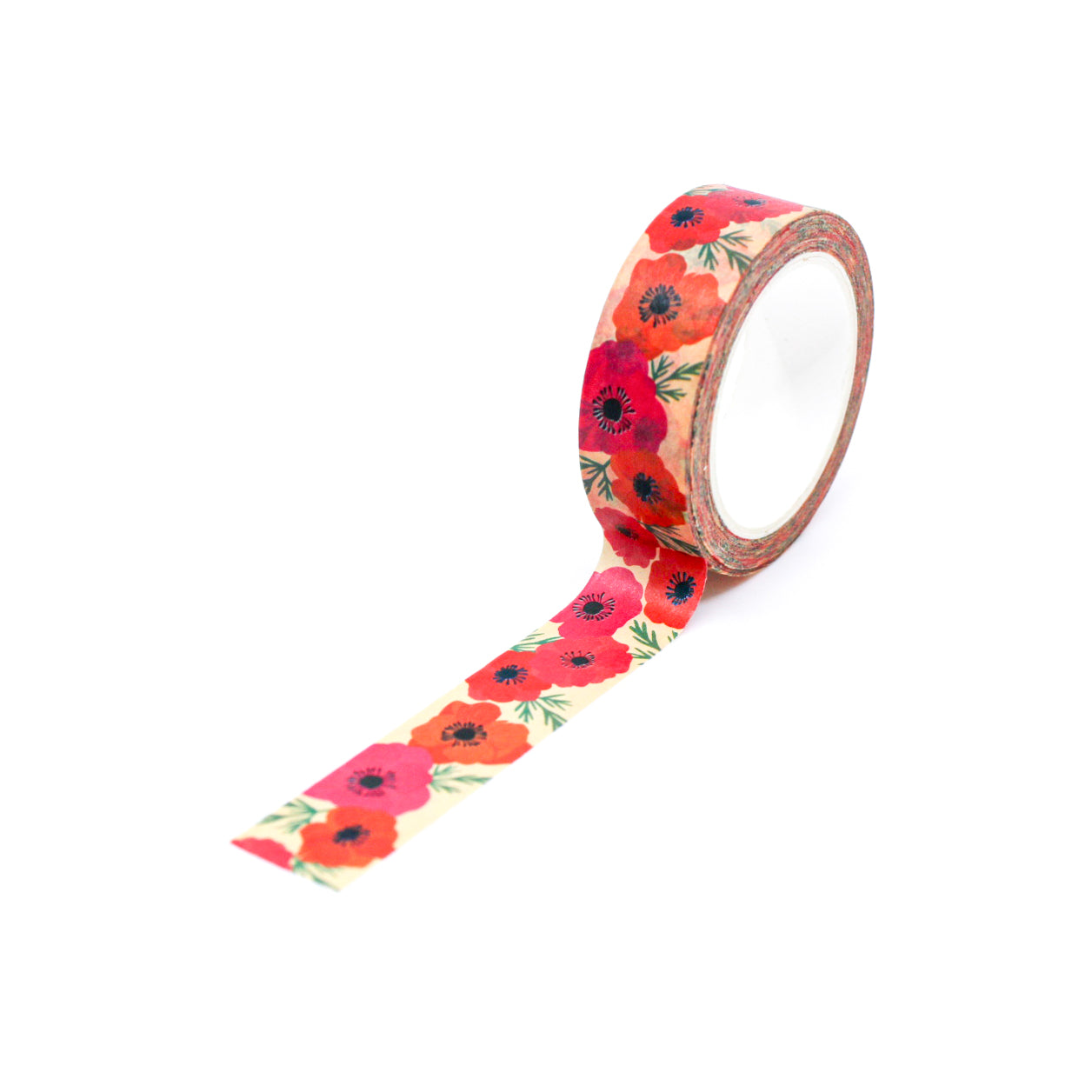 Infuse your creations with the allure of pink and red poppy flowers using our floral washi tape, adorned with lovely poppy illustrations, adding a romantic and enchanting accent to your crafts. This tape is designed by Girl of All Work and sold at BBB Supplies Craft Shop.