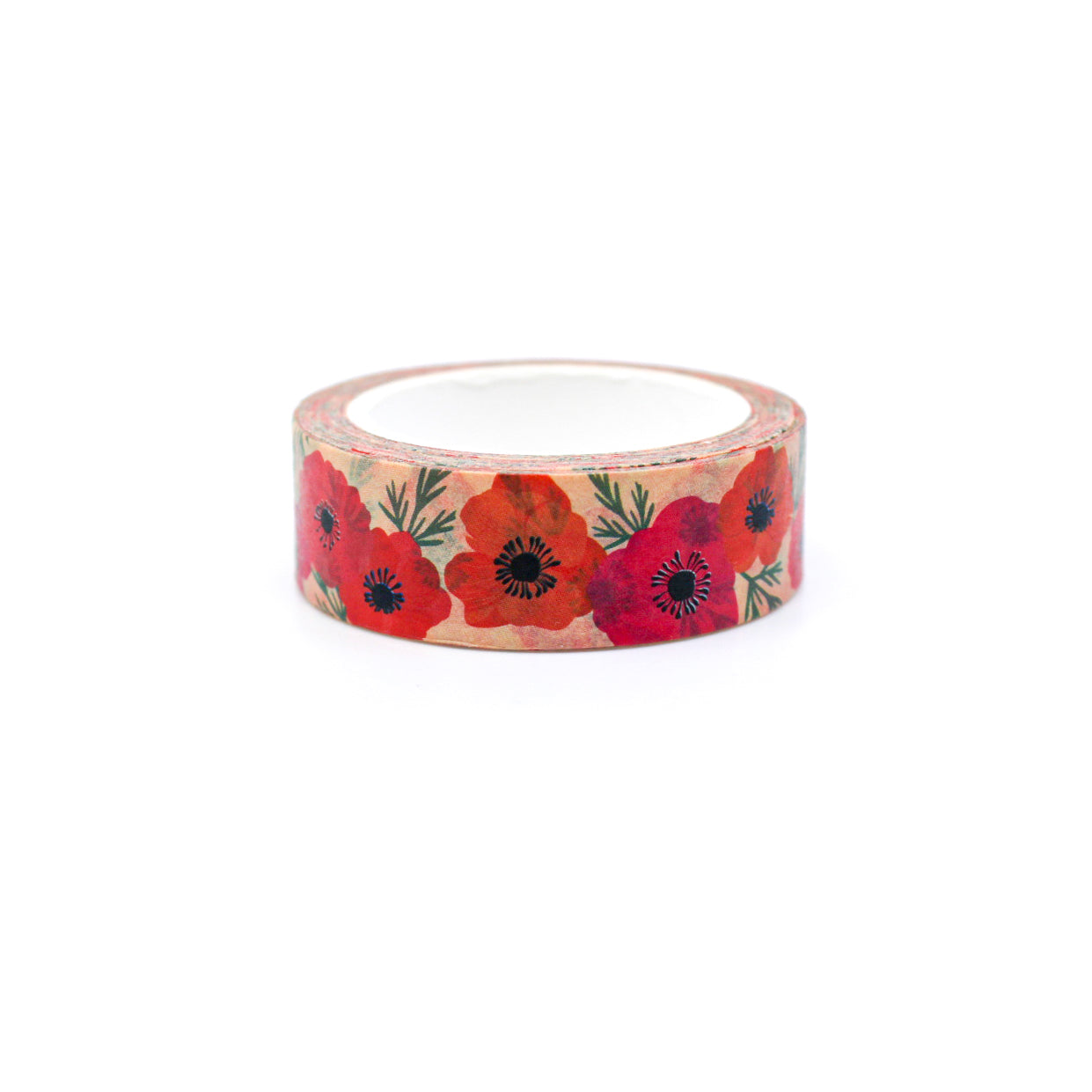 Infuse your creations with the allure of pink and red poppy flowers using our floral washi tape, adorned with lovely poppy illustrations, adding a romantic and enchanting accent to your crafts. This tape is designed by Girl of All Work and sold at BBB Supplies Craft Shop.