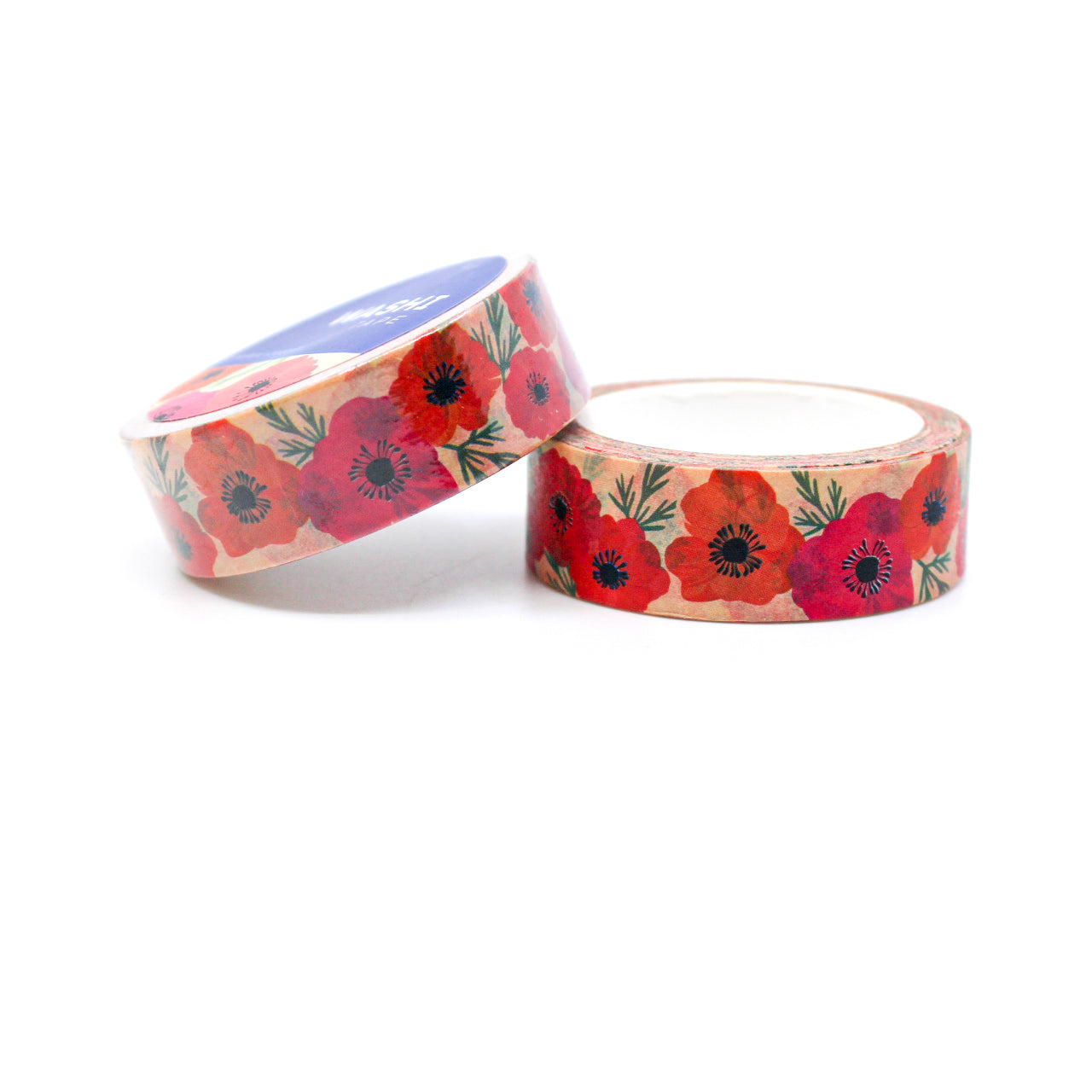 Infuse your creations with the allure of pink and red poppy flowers using our floral washi tape, adorned with lovely poppy illustrations, adding a romantic and enchanting accent to your crafts. This tape is designed by Girl of All Work and sold at BBB Supplies Craft Shop.