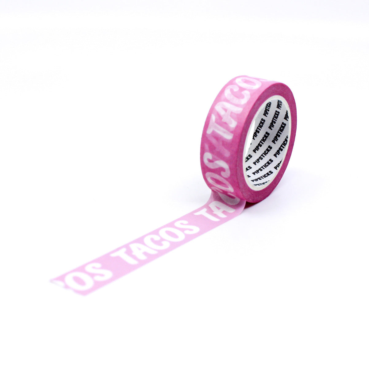 The Pink Taco Typography Washi Tape combines vibrant pink hues with playful taco-themed typography, offering a fun and unique way to decorate your projects. Ideal for scrapbooking, journaling, and planner embellishments, this washi tape features stylish text, making it a perfect choice for food enthusiasts and those who enjoy a touch of whimsy in their crafts