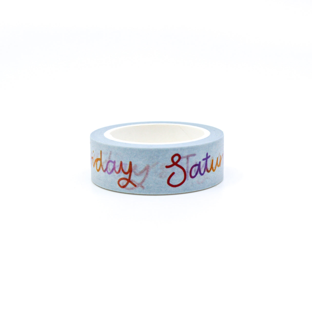 Organize your week with style using our Pastel Scripts Days of the Week Washi Tape, featuring the days of the week in elegant pastel script fonts. Perfect for adding a touch of sophistication to your planner or journal spreads. This tape is from Sarah Francis and sold at BBB Supplies Craft Shop.