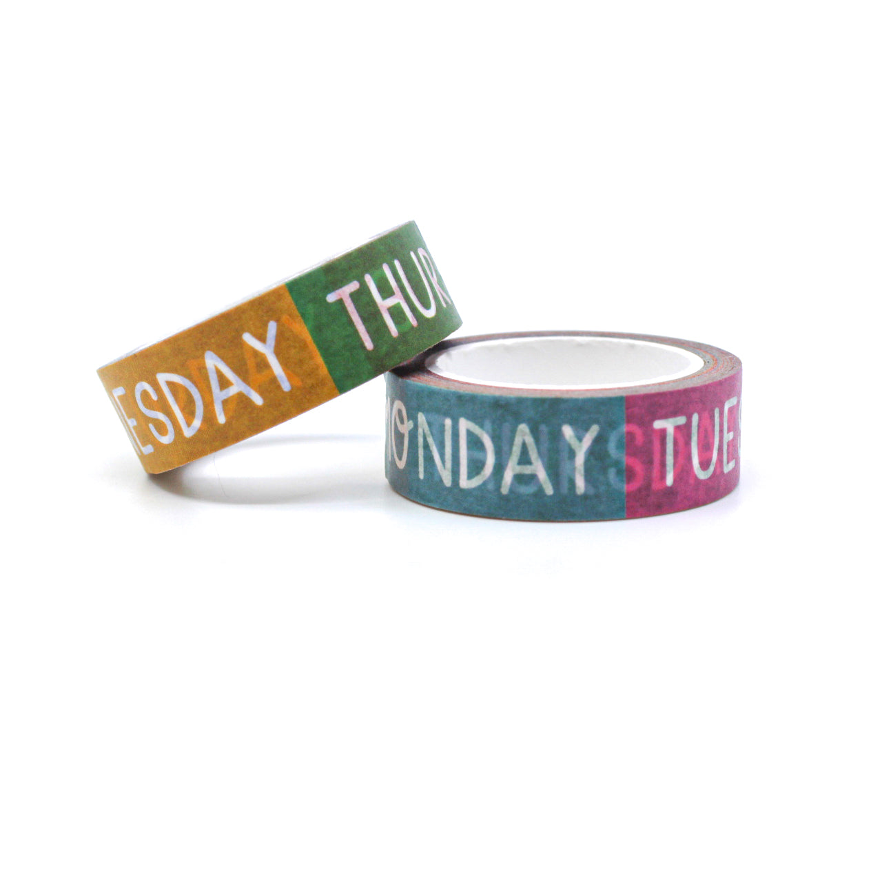 Stay organized with our Days of the Week Washi Tape, featuring the days of the week in a stylish design. Perfect for adding structure and functionality to your planner or journal spreads. This tape is designed by Sarah Frances and sold at BBB Supplies Craft Shop.
