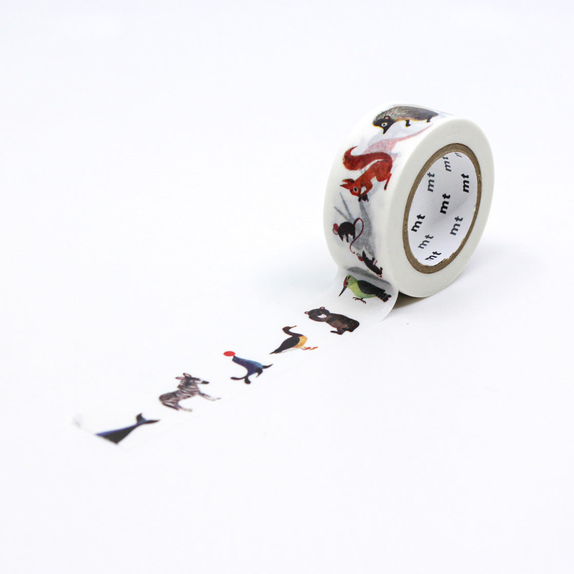 Bring a smile to your crafts with our cute animals washi tape, featuring adorable illustrations of various animals, perfect for adding a playful and charming touch to your projects. This MT Brand tape is sold at BBB Supplies Craft Shop.