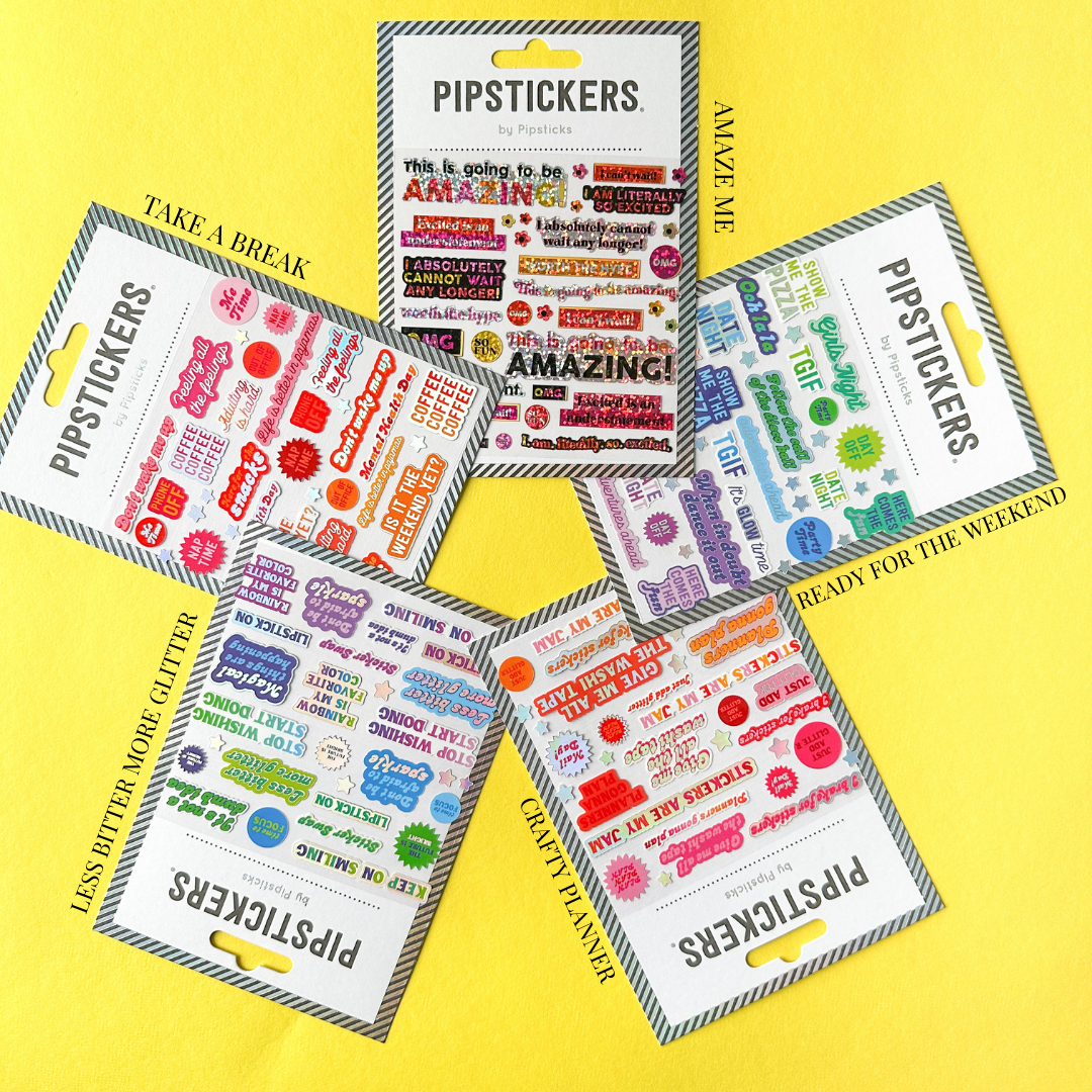 Add positivity to your life with our Colorful Fun Positive Words Sticker Sheets, featuring an array of vibrant and encouraging words. Ideal for brightening up your planner or journal. These stickers are from Pipsticks and sold at BBB Supplies Craft Shop.