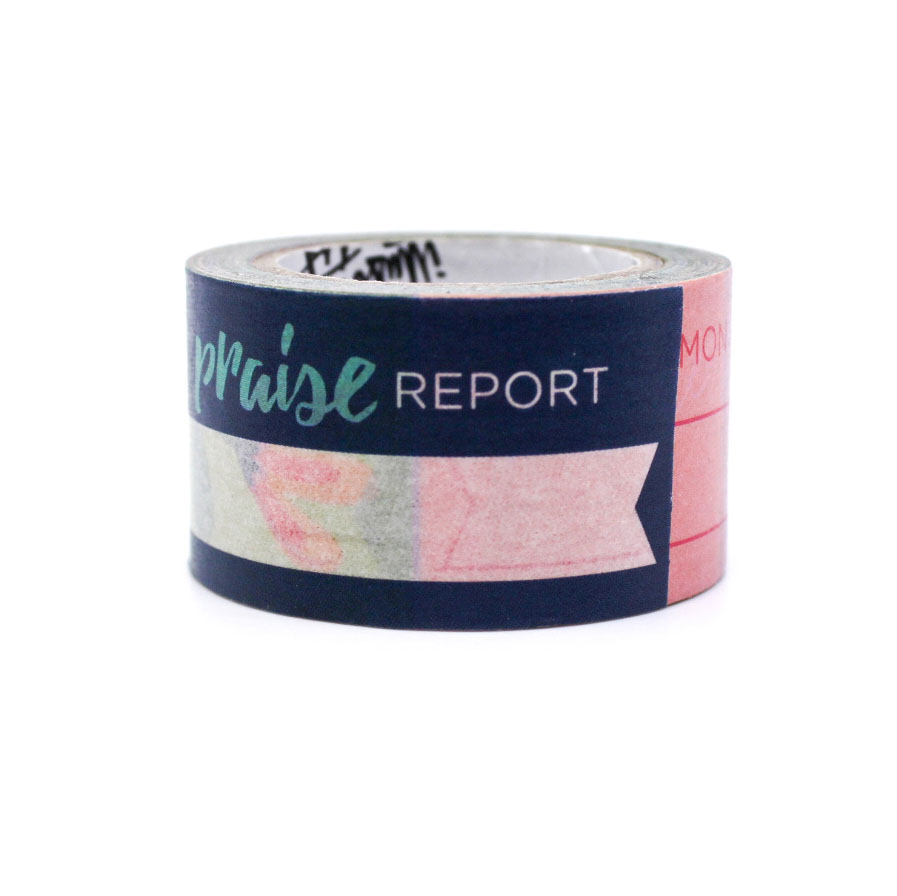 Bible journaling washi tape featuring pastel labels for sermon and devotional study.