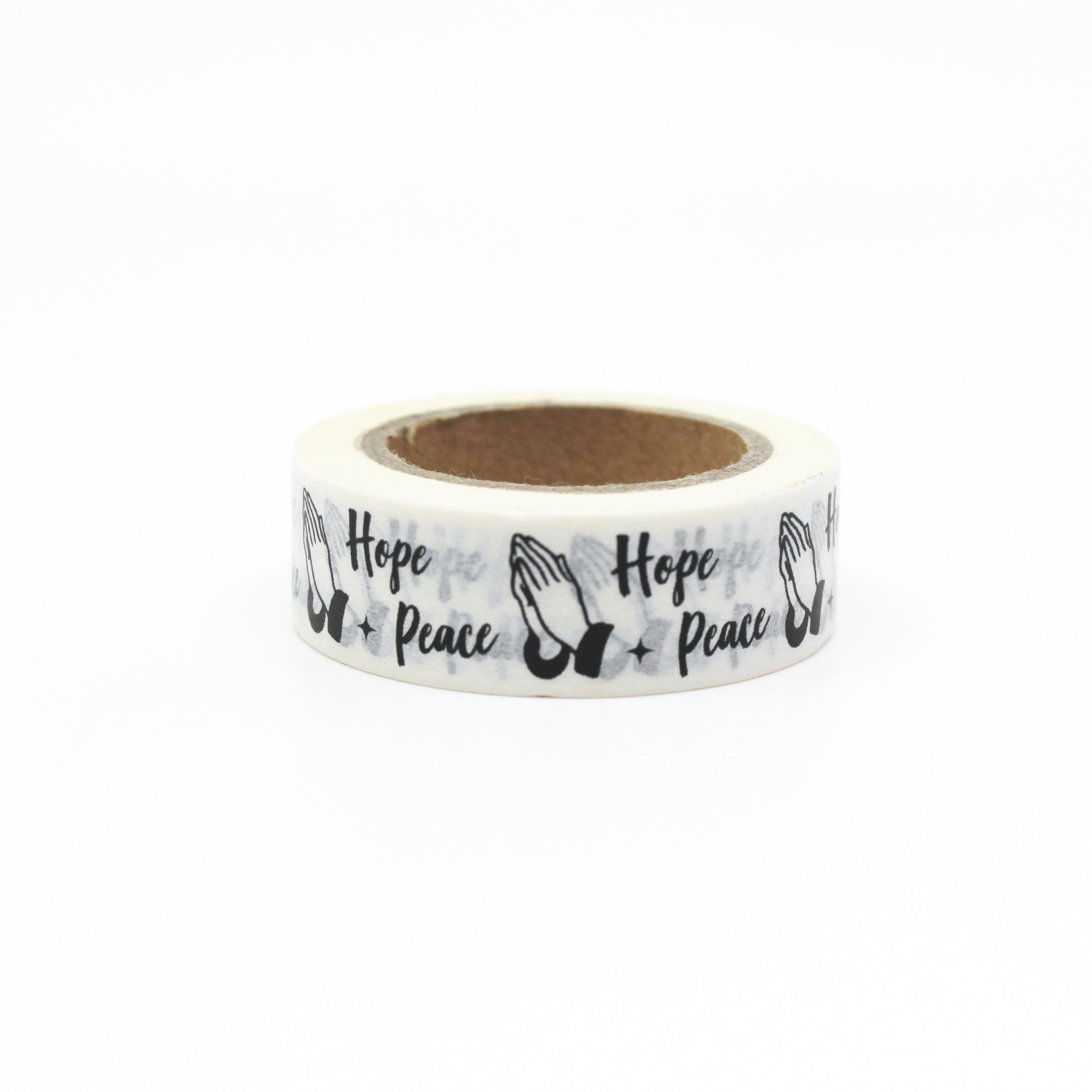 Embrace faith and spirituality with our Praying Hands Faith Washi Tape, adorned with serene praying hands motifs. Ideal for adding a touch of reverence and inspiration to your crafts. This tape is sold at BBB Supplies Craft Shop.