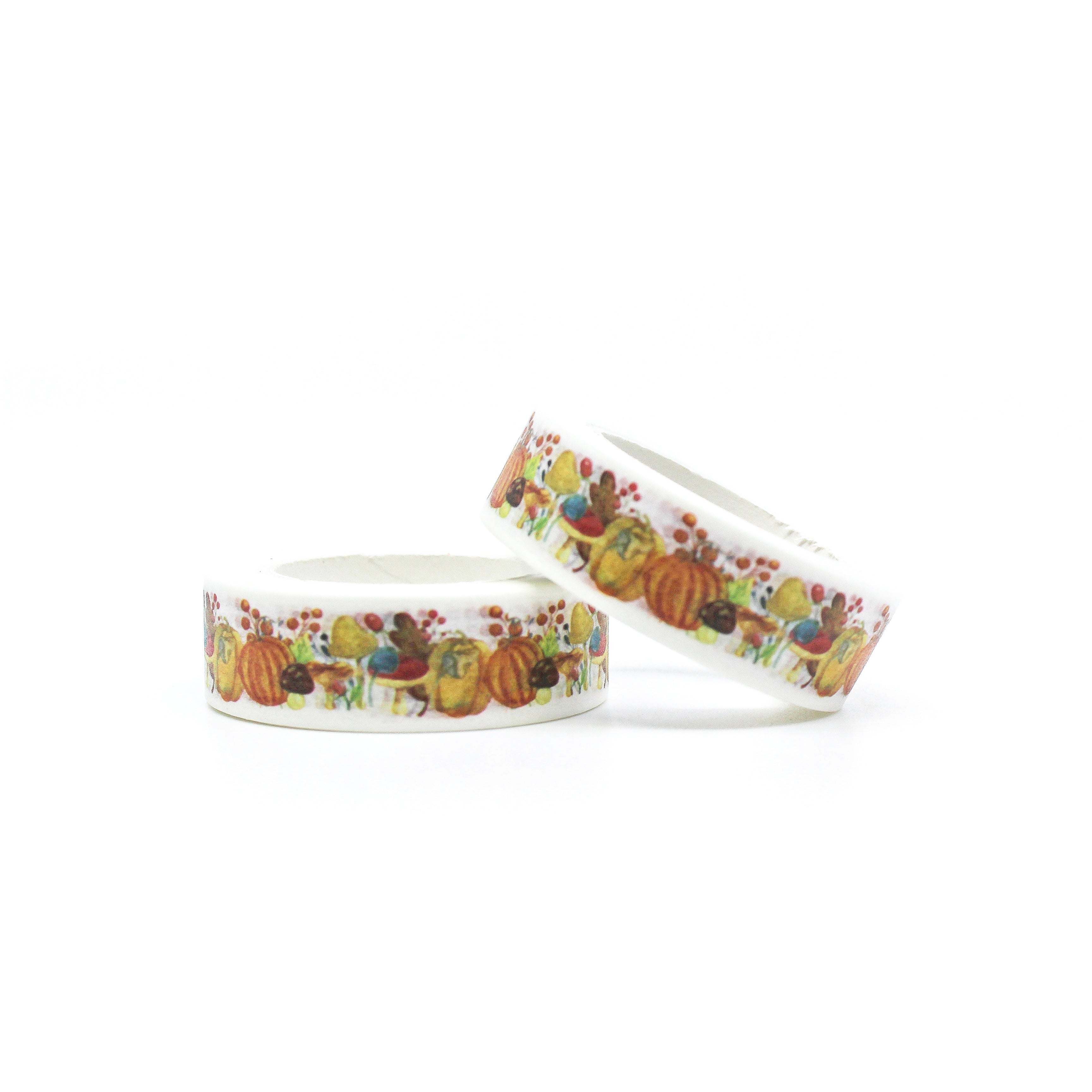 Celebrate the charm of autumn with our pumpkin patch washi tape, featuring adorable pumpkin illustrations in a whimsical patch-like arrangement, perfect for adding a touch of fall to your crafts. This tape is sold at BBB Supplies Craft Shop.