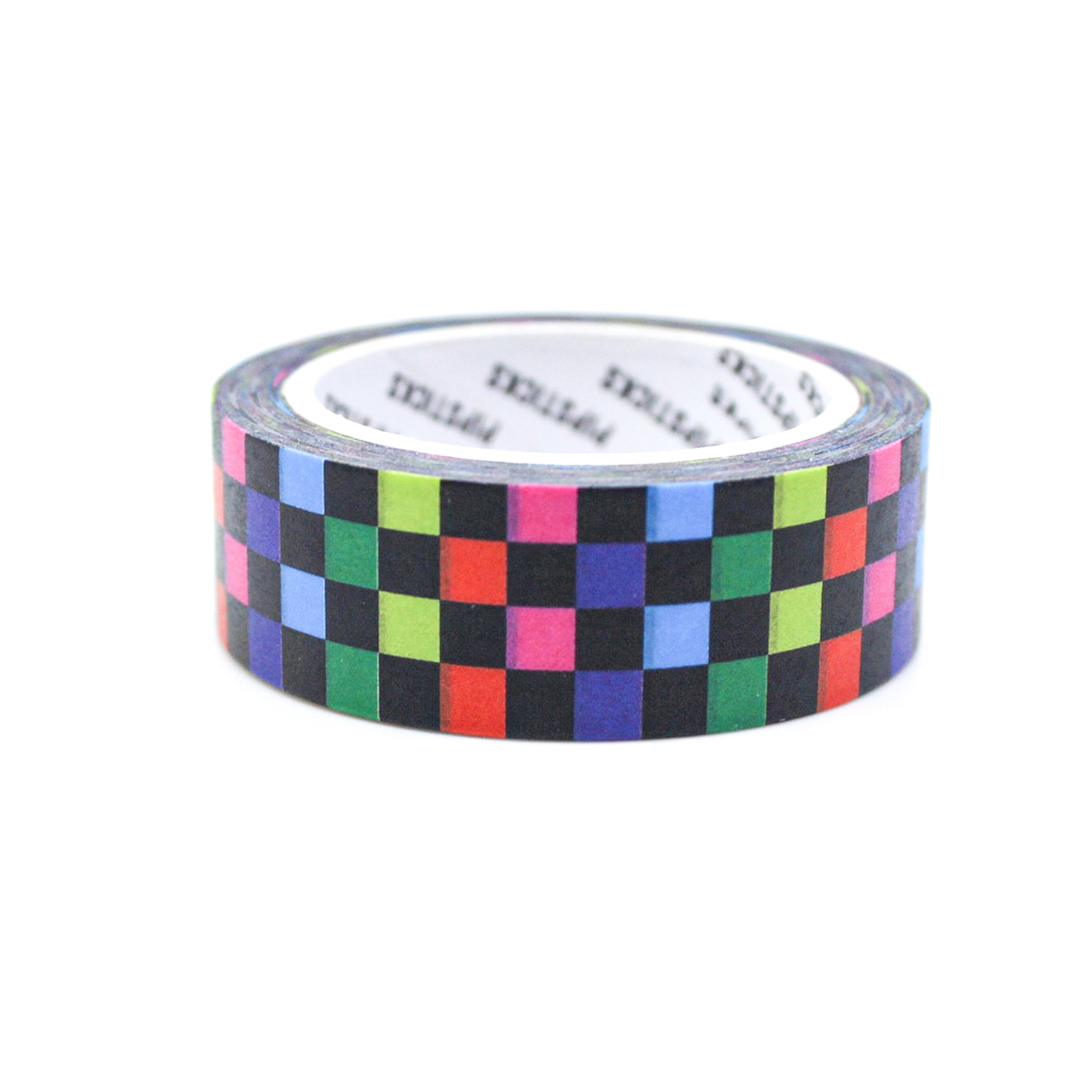 Brighten up your crafting and planning with our Rainbow Colors Checkered Washi Tape. This vibrant tape features a bold, multicolored checkered pattern, perfect for adding a splash of fun to your projects.