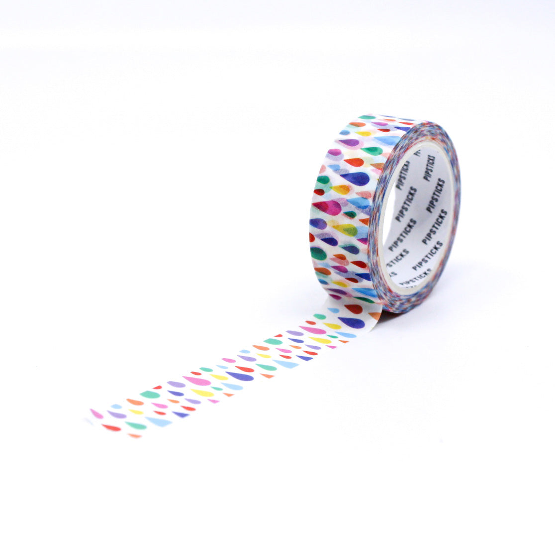 This rainbow color Water Drop Pattern Washi Tape brings a vibrant splash of color to your stationery or craft projects.
