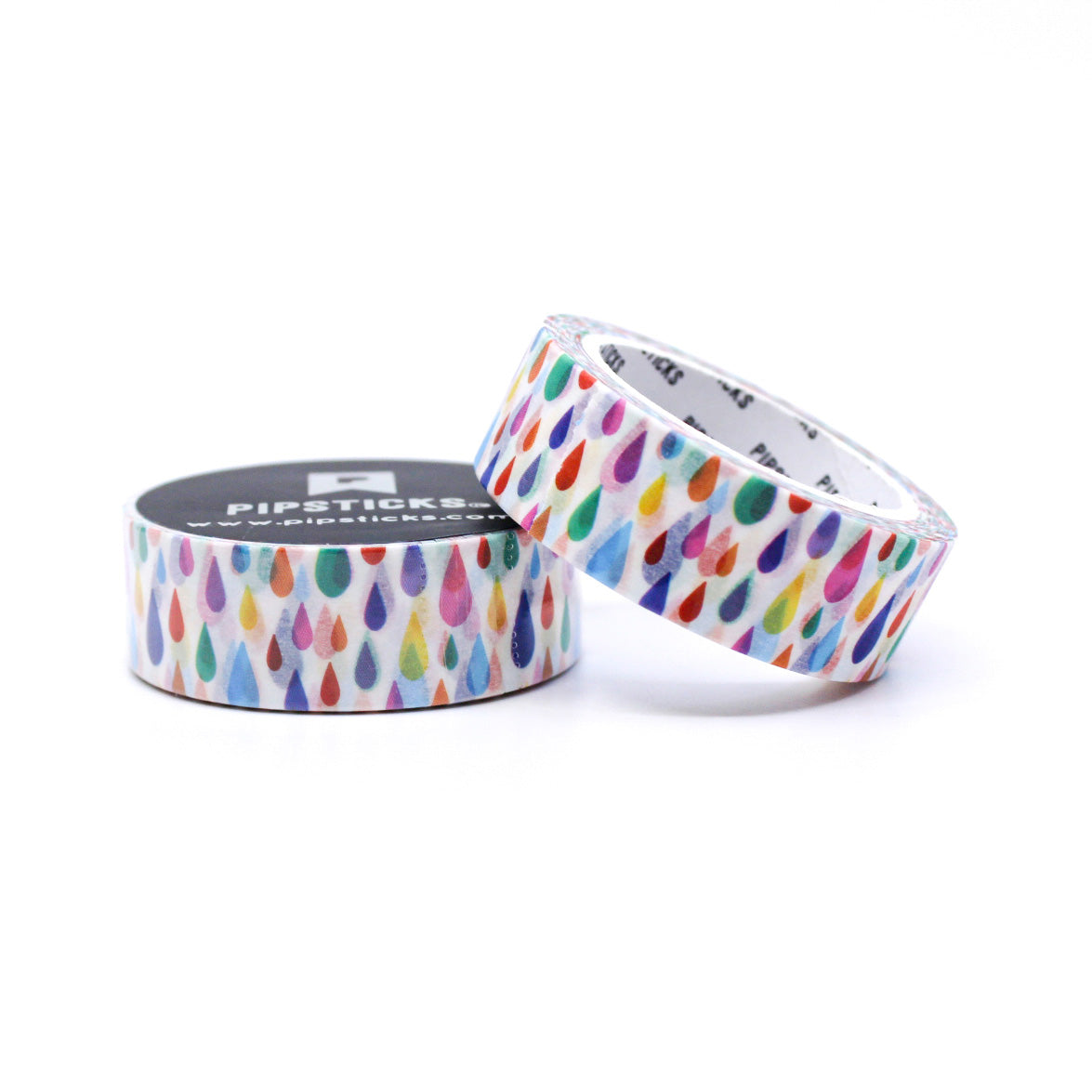 This rainbow color Water Drop Pattern Washi Tape brings a vibrant splash of color to your stationery or craft projects.