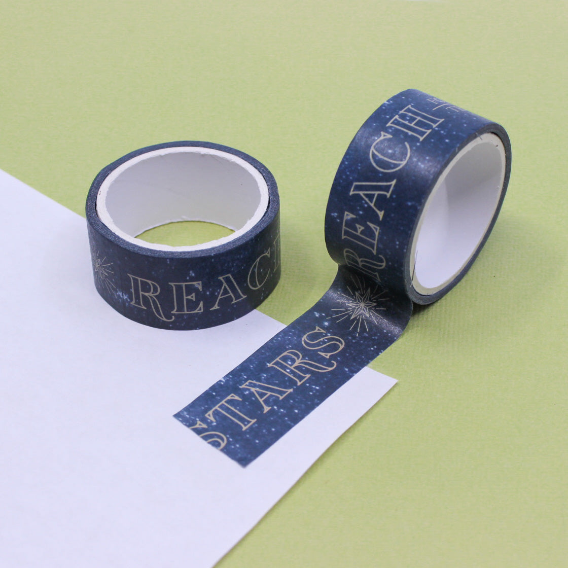  Reach for the Stars Washi Tape: Inspire your creativity with this celestial-themed washi tape featuring stars and constellations. Perfect for adding a dreamy touch to your journals, scrapbooks, or planners. This tape is sold at BBB Supplies Craft Shop.