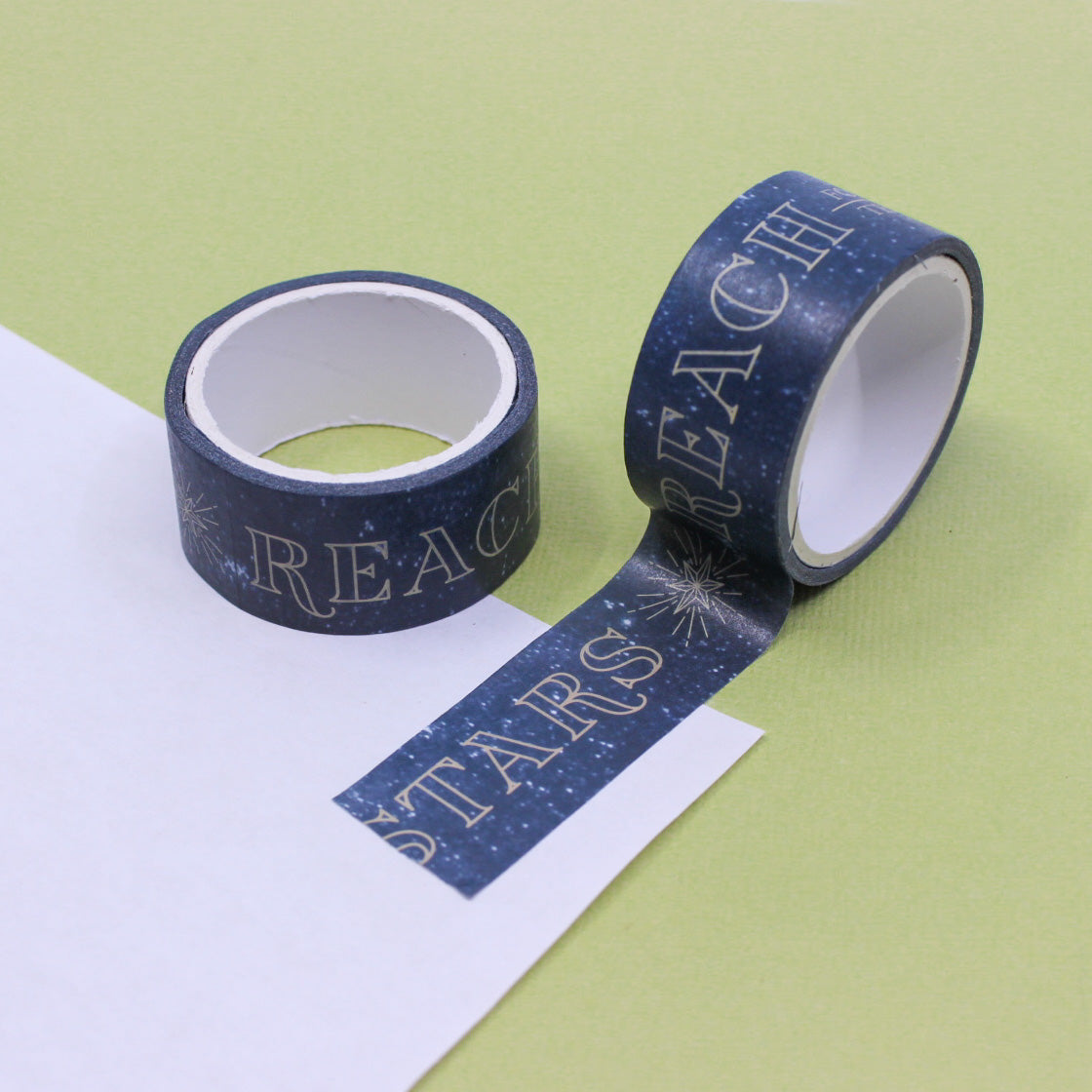 Reach for the Stars Washi Tape: Inspire your creativity with this celestial-themed washi tape featuring stars and constellations. Perfect for adding a dreamy touch to your journals, scrapbooks, or planners. This tape is sold at BBB Supplies Craft Shop.