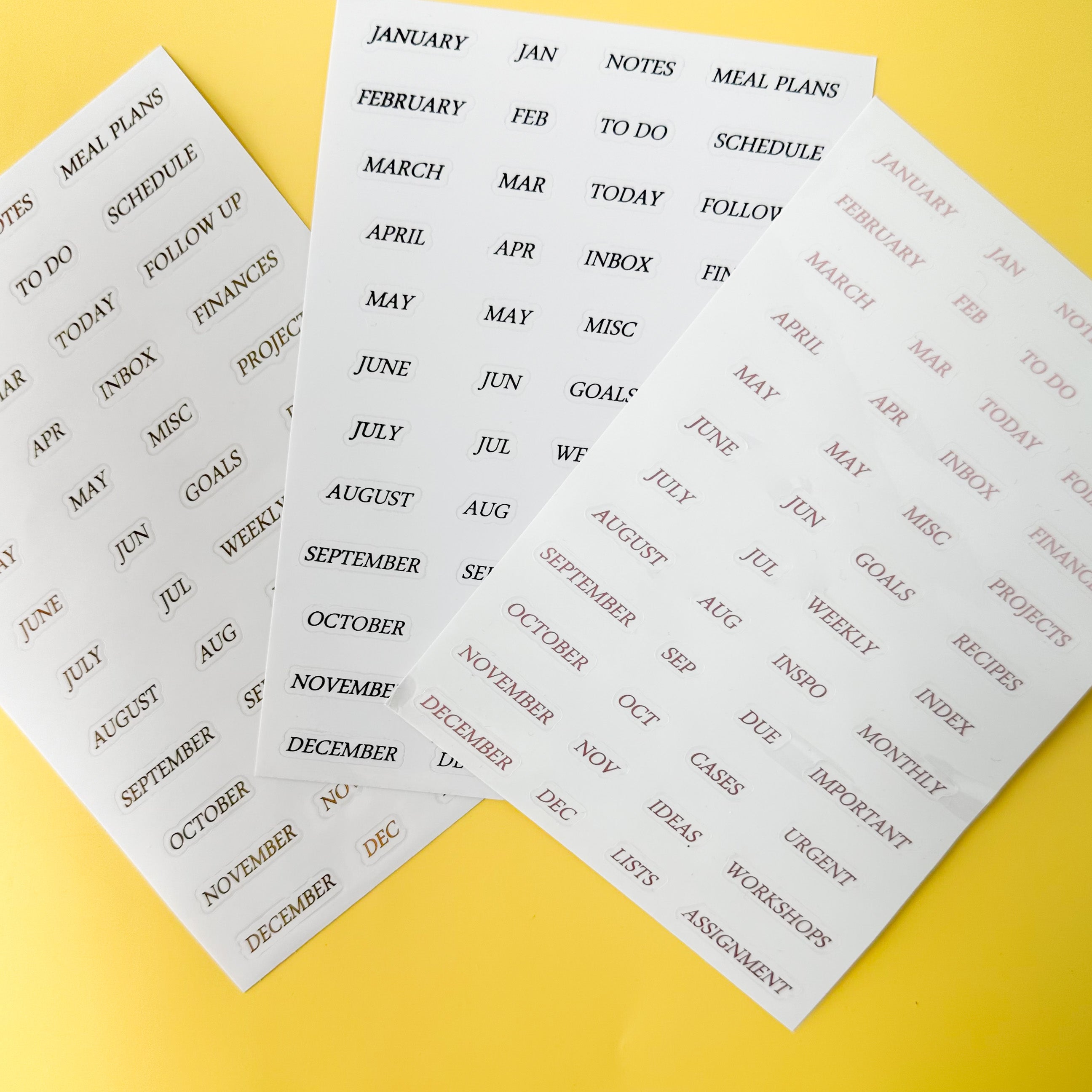 Elevate your planning with our Foil Planner & Date Stickers, featuring stylish and shimmering foil designs. Ideal for adding a touch of elegance and organization to your planner spreads. These stickers are sold at BBB Supplies Craft Shop.