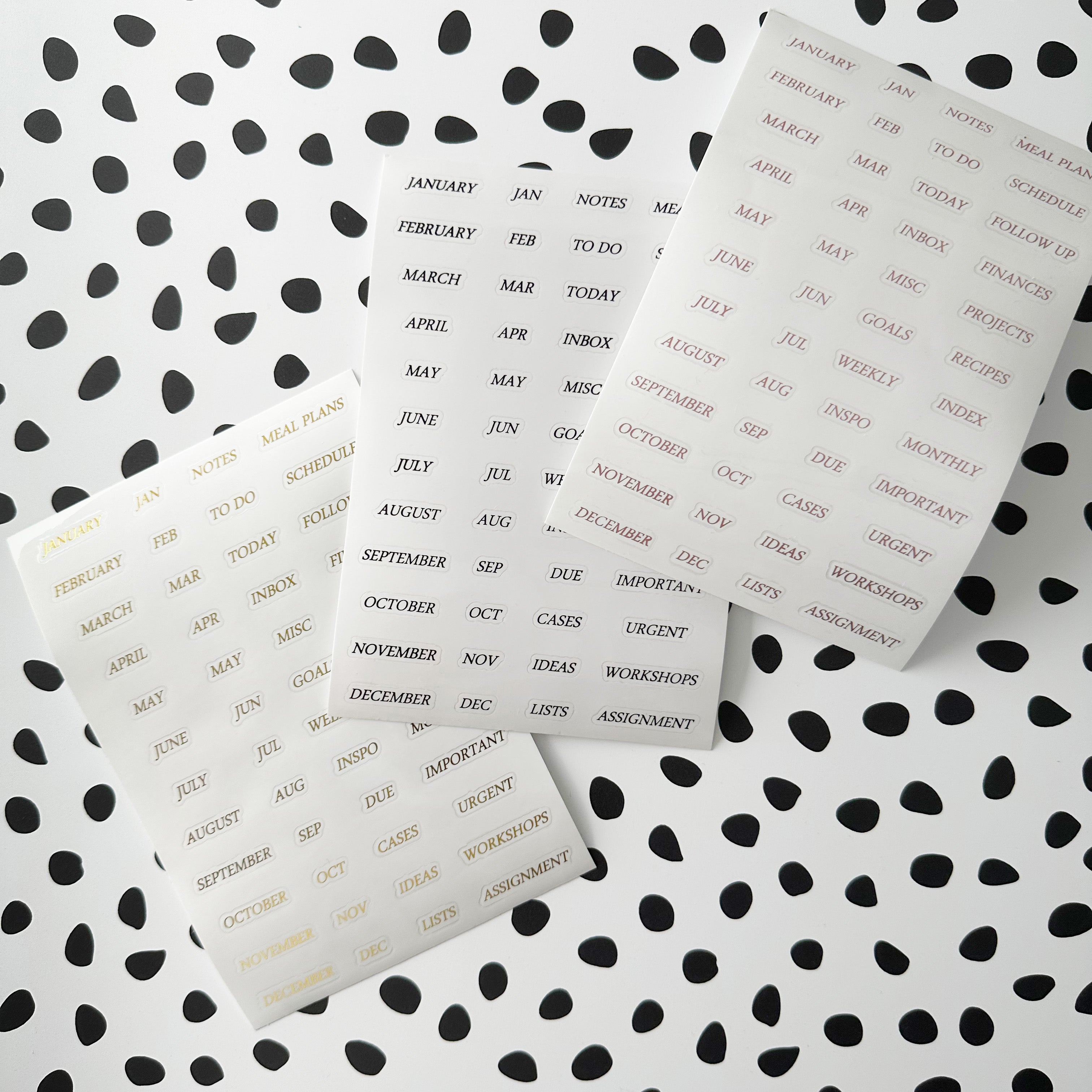Elevate your planning with our Foil Planner & Date Stickers, featuring stylish and shimmering foil designs. Ideal for adding a touch of elegance and organization to your planner spreads. These stickers are sold at BBB Supplies Craft Shop.