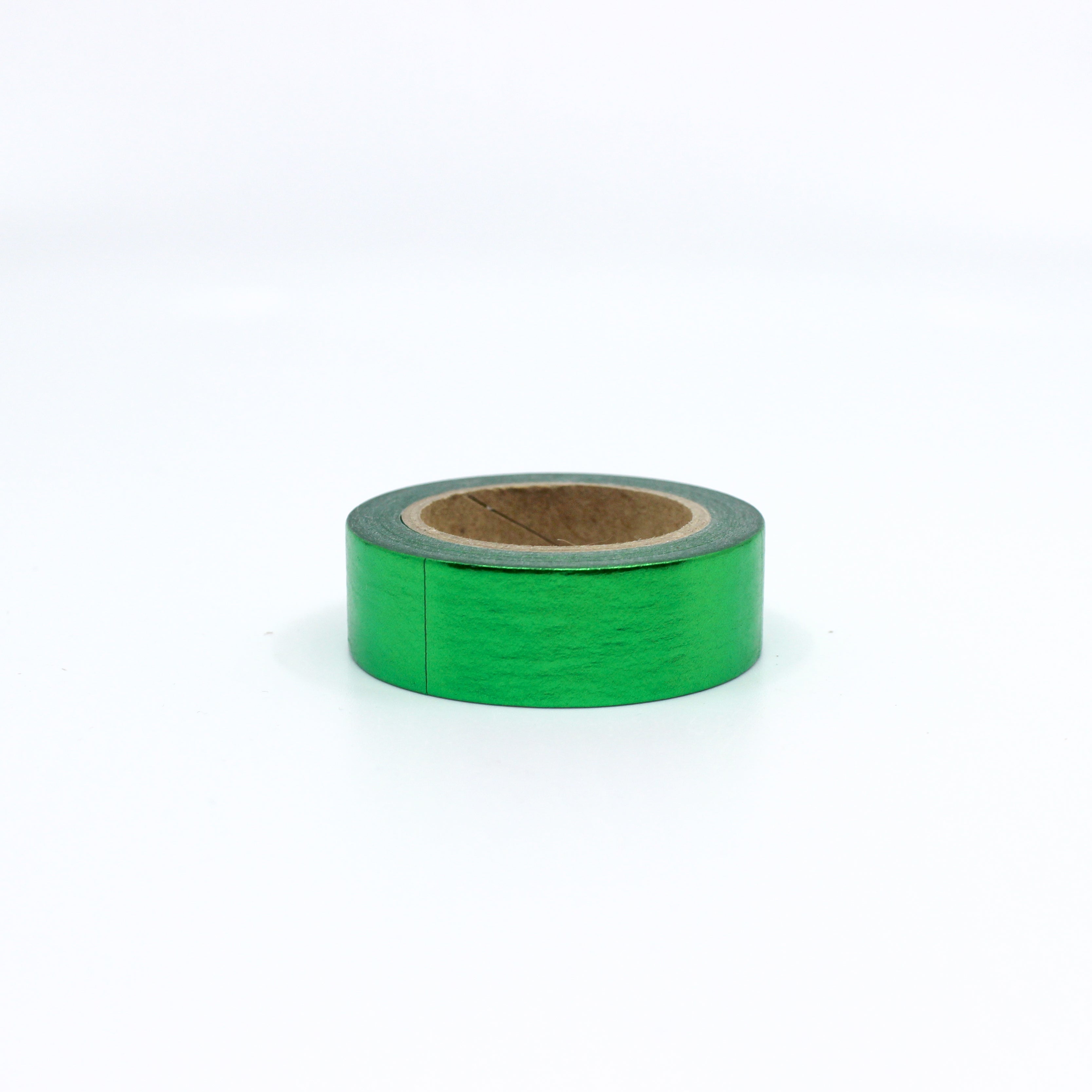 Elevate your projects with our captivating green foil washi tape, showcasing a vibrant green color with a luxurious foil sheen for a glamorous touch. This tape is sold at BBB Supplies Craft Shop.