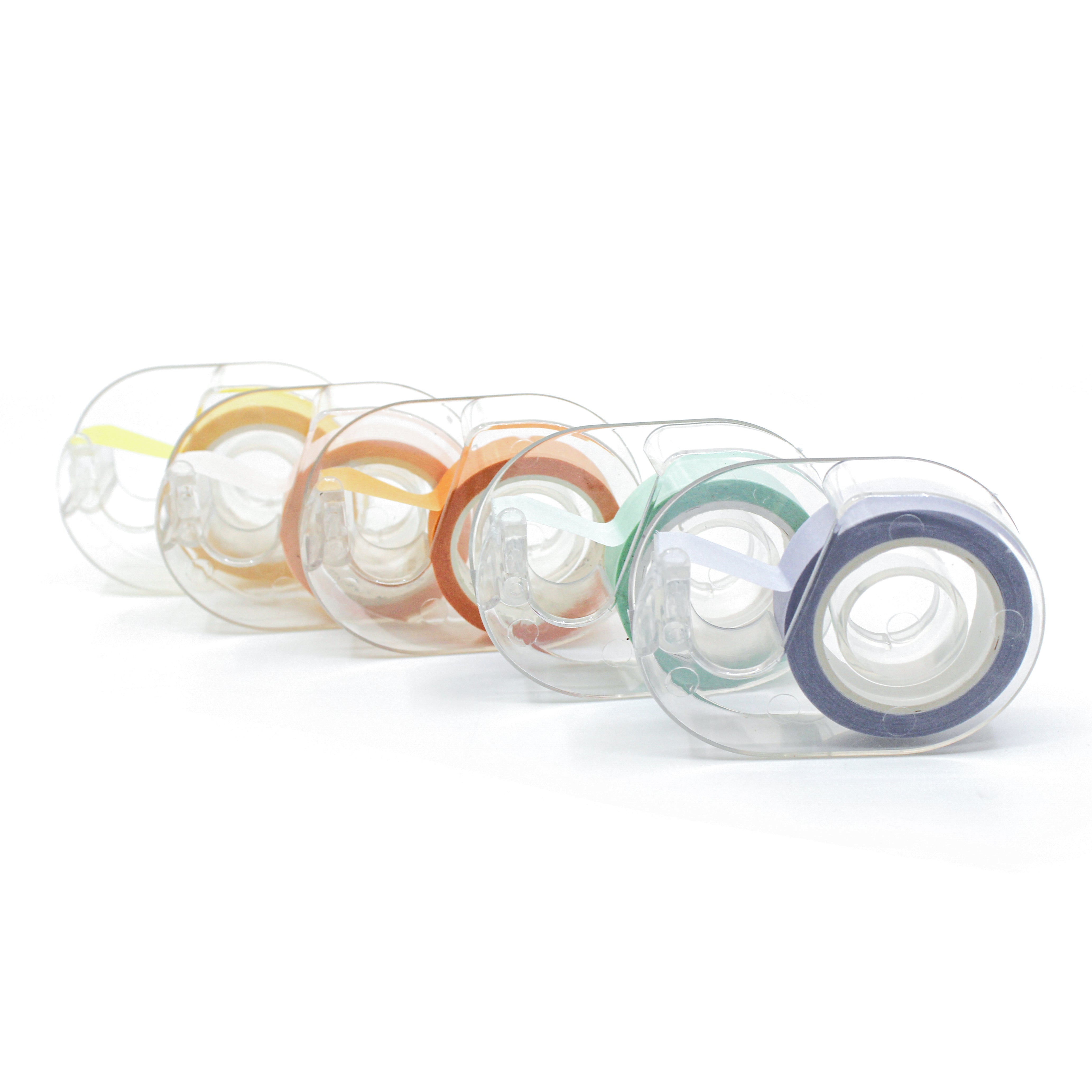 Minimalist washi tape dispenser for bullet journaling and crafts