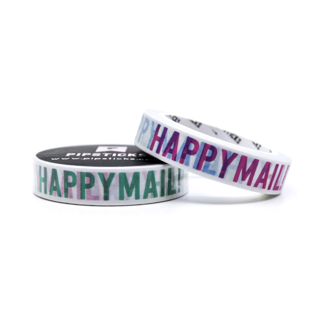 Happy Mail themed washi tape used to seal an envelope with style