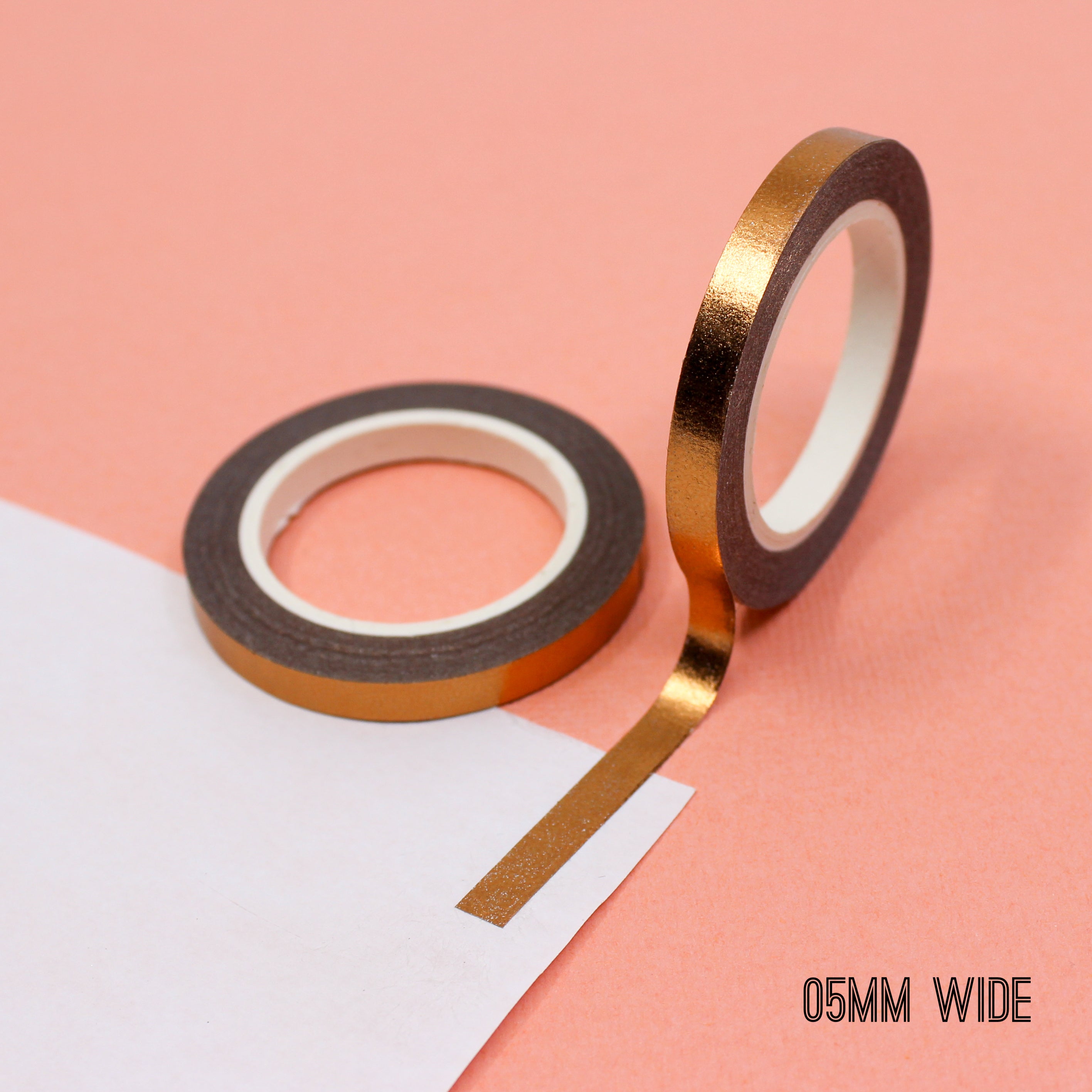 Add a touch of luxury to your crafts with our solid foil washi tape, featuring a stunning metallic Copper finish that brings an elegant and glamorous flair to your projects. These solid foil tapes are only sold exclusively at BBB Supplies Craft Shop.