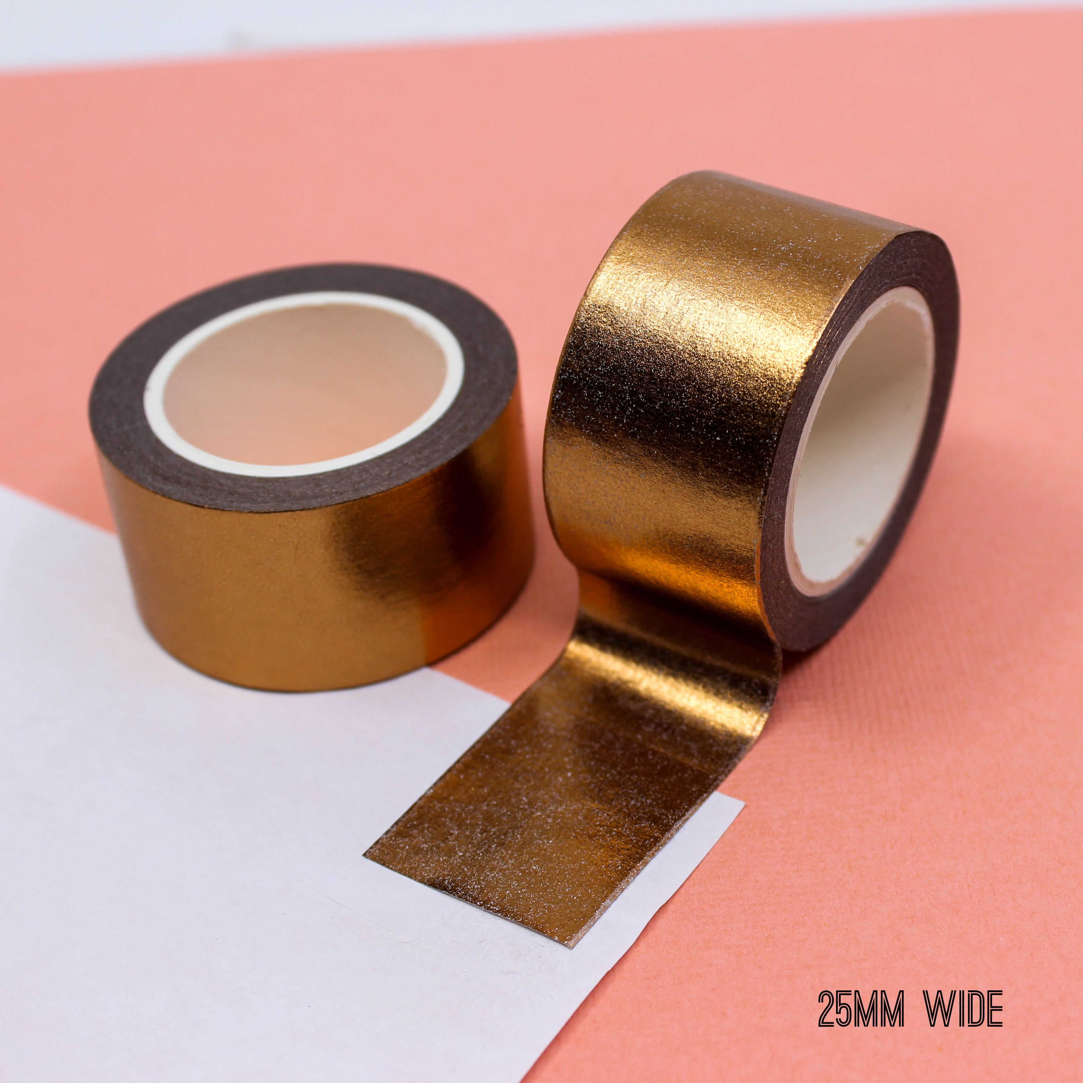 Add a touch of luxury to your crafts with our solid foil washi tape, featuring a stunning metallic Copper finish that brings an elegant and glamorous flair to your projects. These solid foil tapes are only sold exclusively at BBB Supplies Craft Shop.