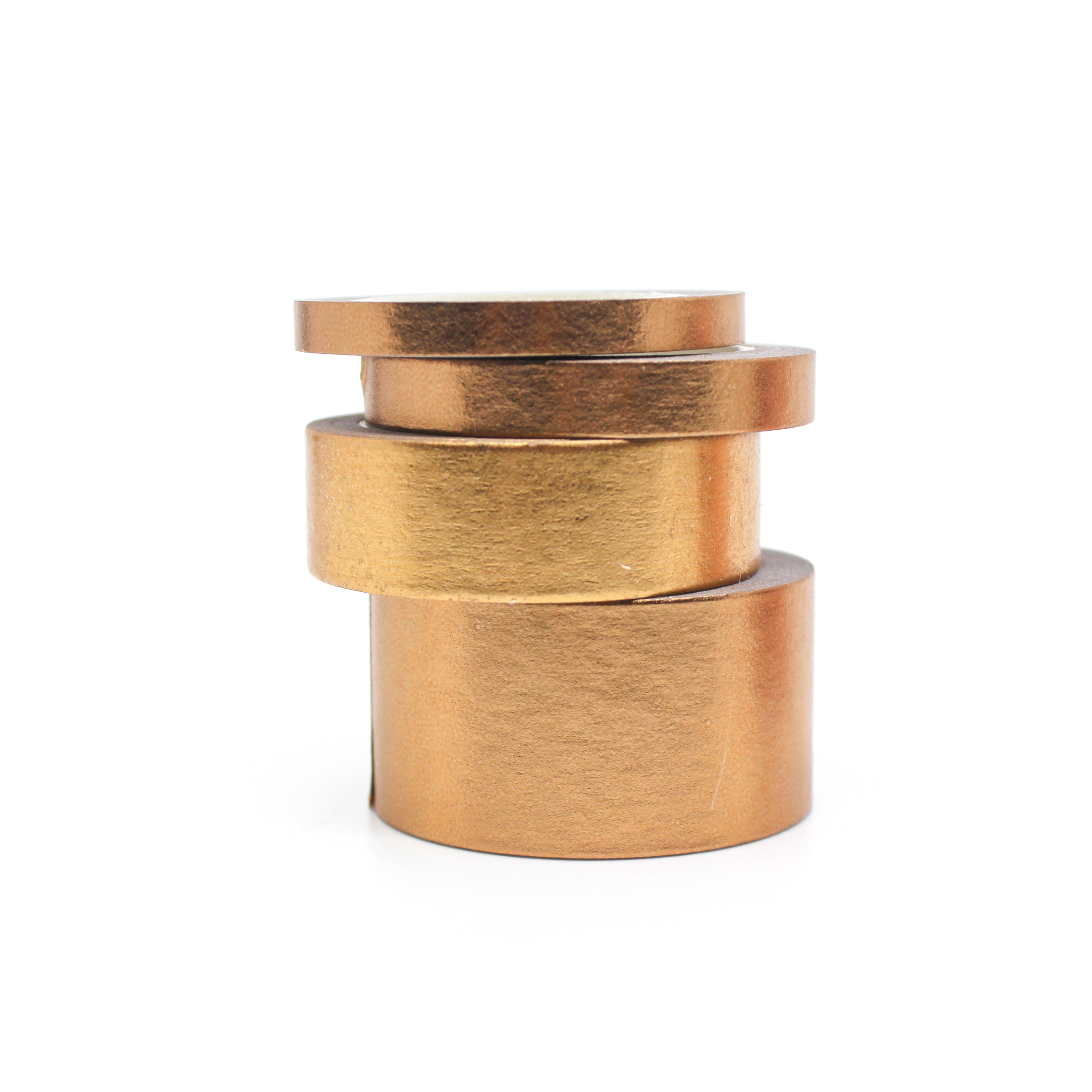 Add a touch of luxury to your crafts with our solid foil  washi tape, featuring a stunning metallic Copper finish that brings an elegant and glamorous flair to your projects. These solid foil tapes are only sold exclusively at BBB Supplies Craft Shop.