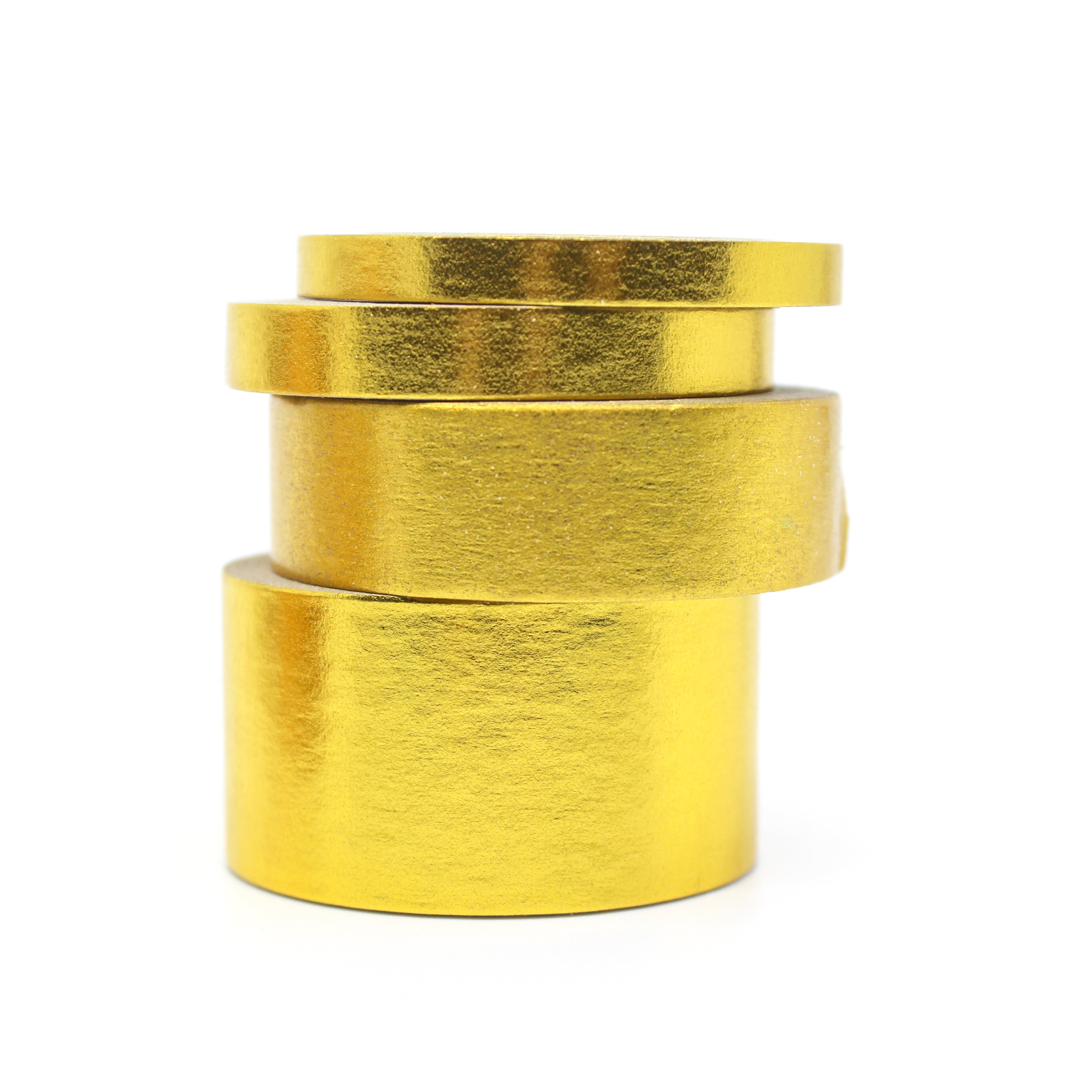 Elevate your creations with our captivating solid foil gold washi tape, showcasing a smooth and shiny surface in a radiant gold color, perfect for adding a touch of opulence and sophistication. These solid foil tapes are sold exclusively at BBB Supplies Craft Shop.