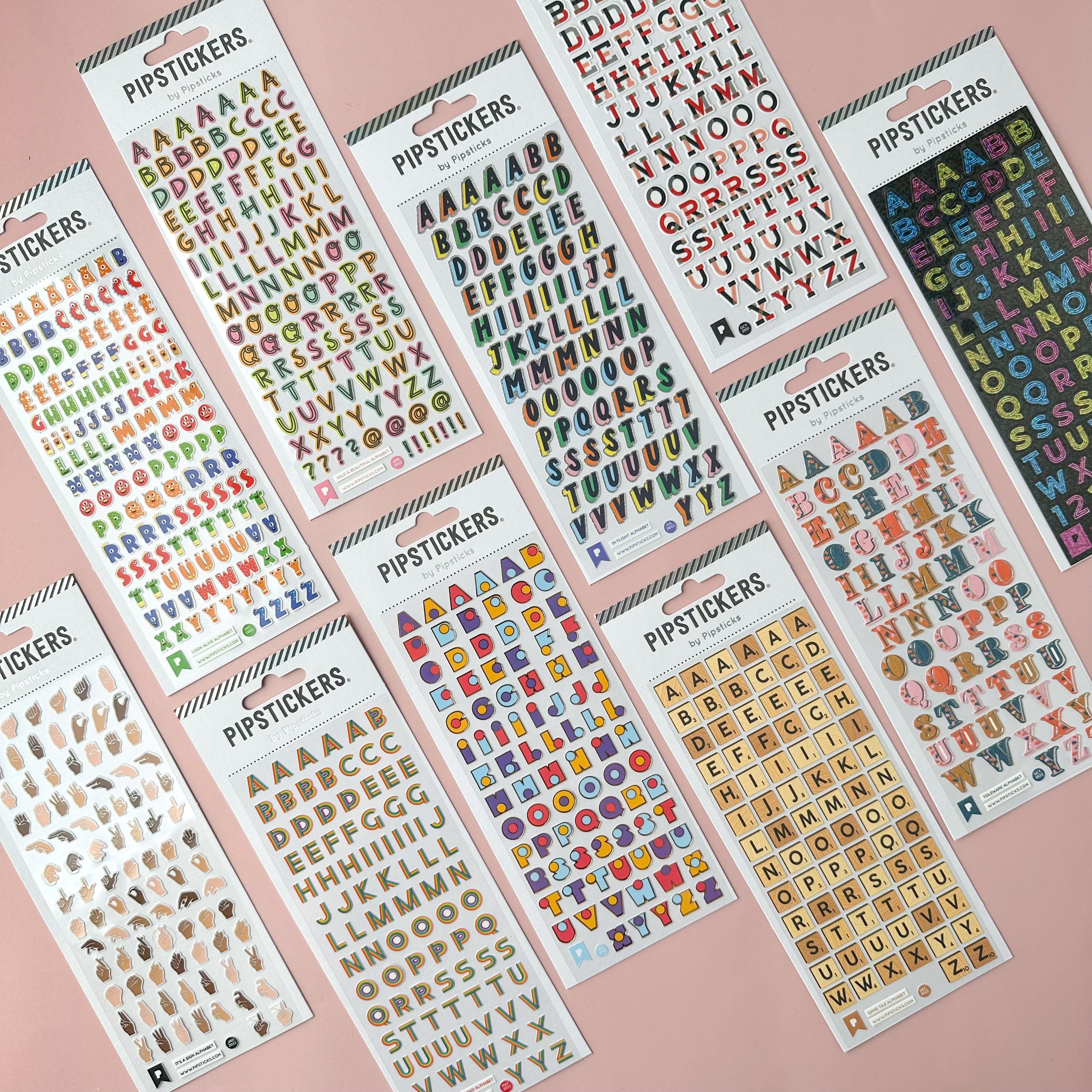 Colorful and Fun Letter Sticker Sheets