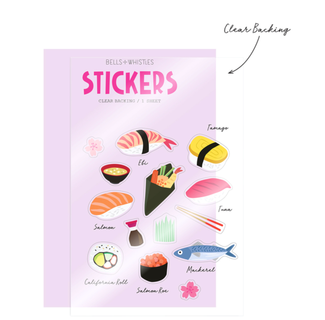 Japanese cuisine-inspired sushi sticker set perfect for food lovers and crafters