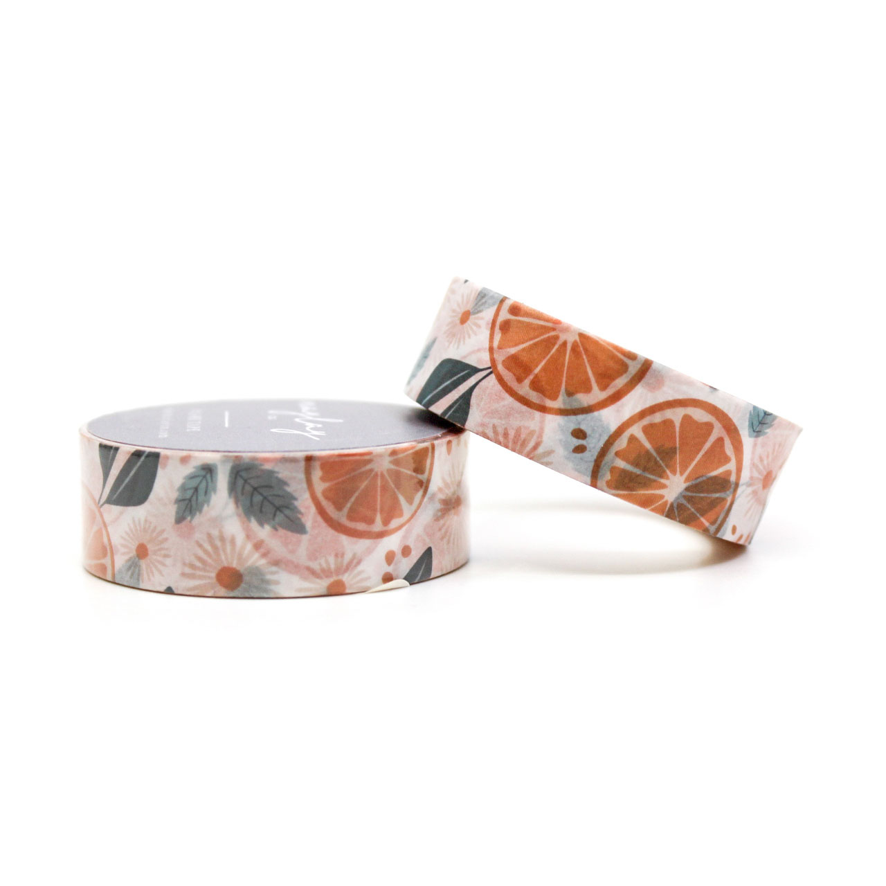 "Tangy Orange Mandarin Washi" features bold, juicy orange mandarins on a bright background, perfect for adding a zesty pop to your planners, scrapbooks, or creative projects