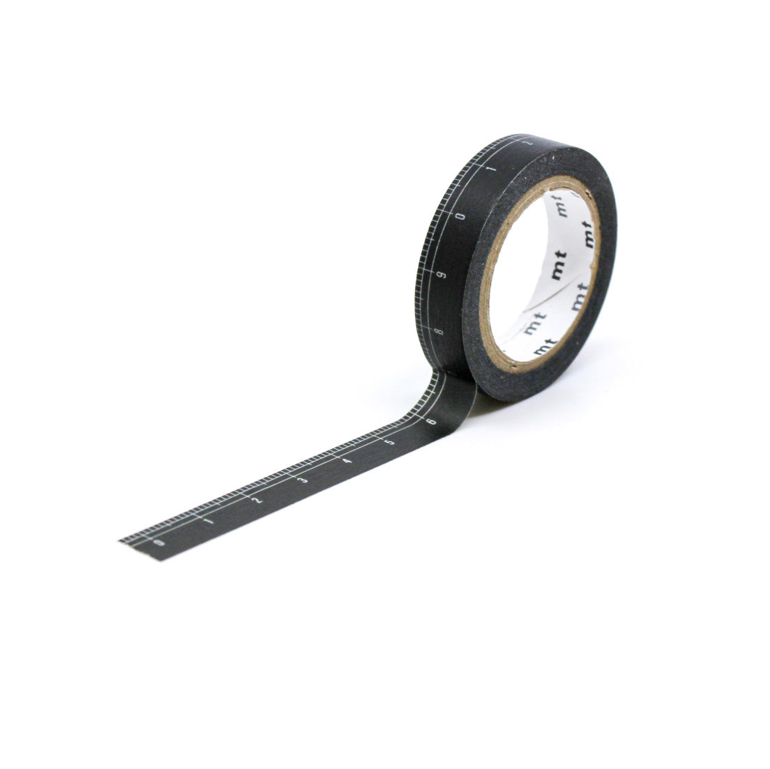 Stay organized with our thin black ruler washi tape, featuring a sleek design that mimics the appearance of a ruler, perfect for adding a practical and minimalist touch to your crafts. This tape is from MT Brand Washi tape and sold at BBB Supplies Craft Shop.