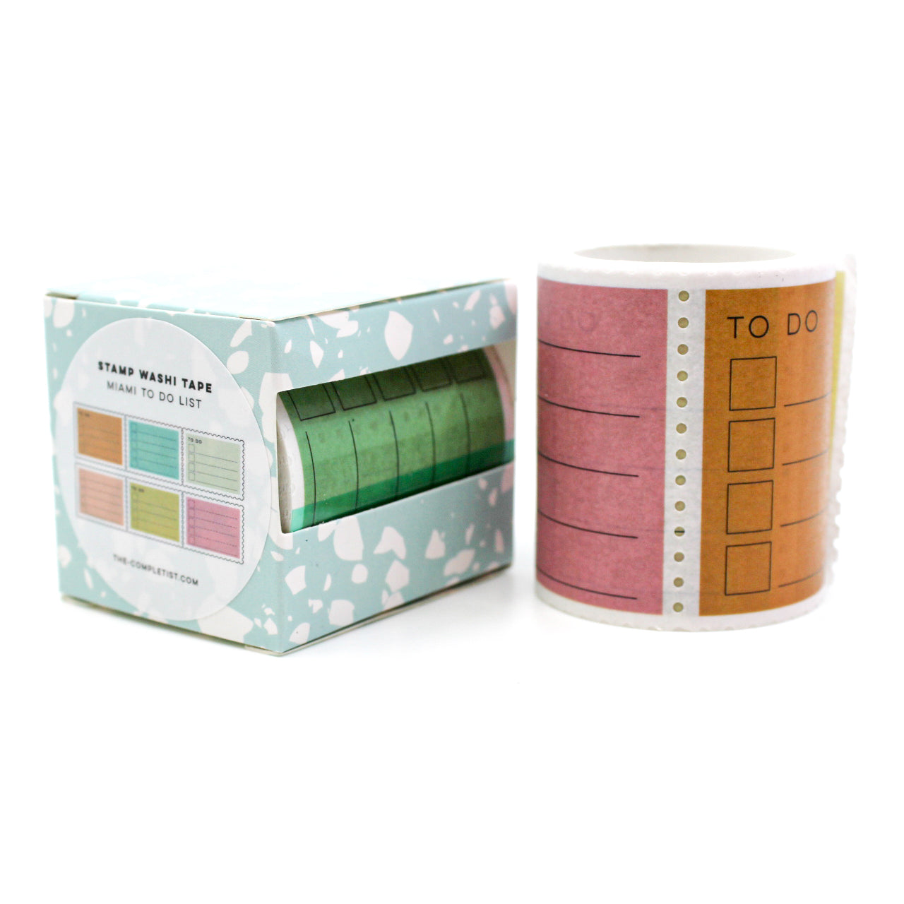 Stay organized with To-Do List Washi Tape Stamps, a practical tool for adding task lists to your planner or journal. Ideal for a functional and visually appealing way to manage your tasks. This tape is from The Completist and sold at BBB Supplies Craft Shop.