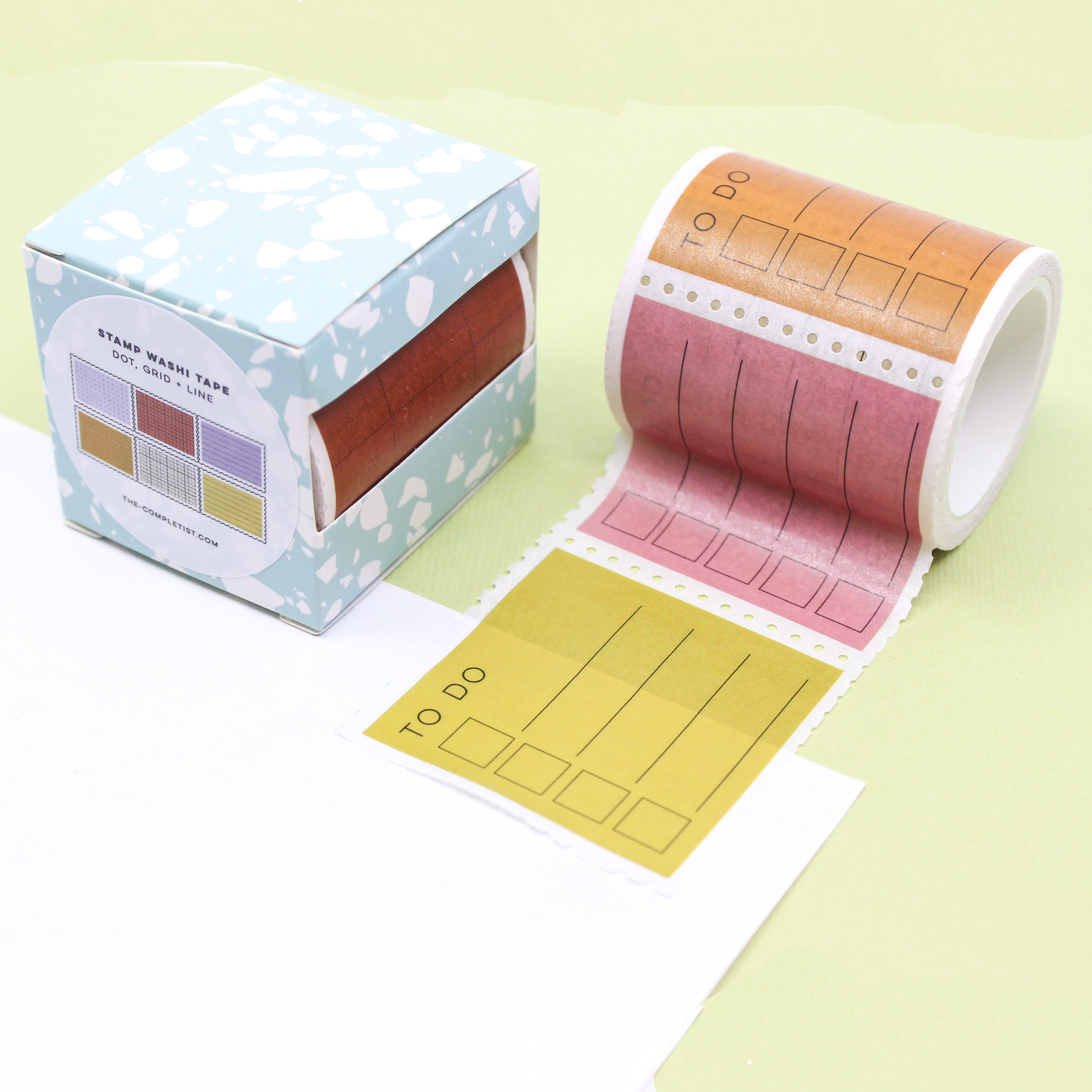 Stay organized with To-Do List Washi Tape Stamps, a practical tool for adding task lists to your planner or journal. Ideal for a functional and visually appealing way to manage your tasks. This tape is from The Completist and sold at BBB Supplies Craft Shop.