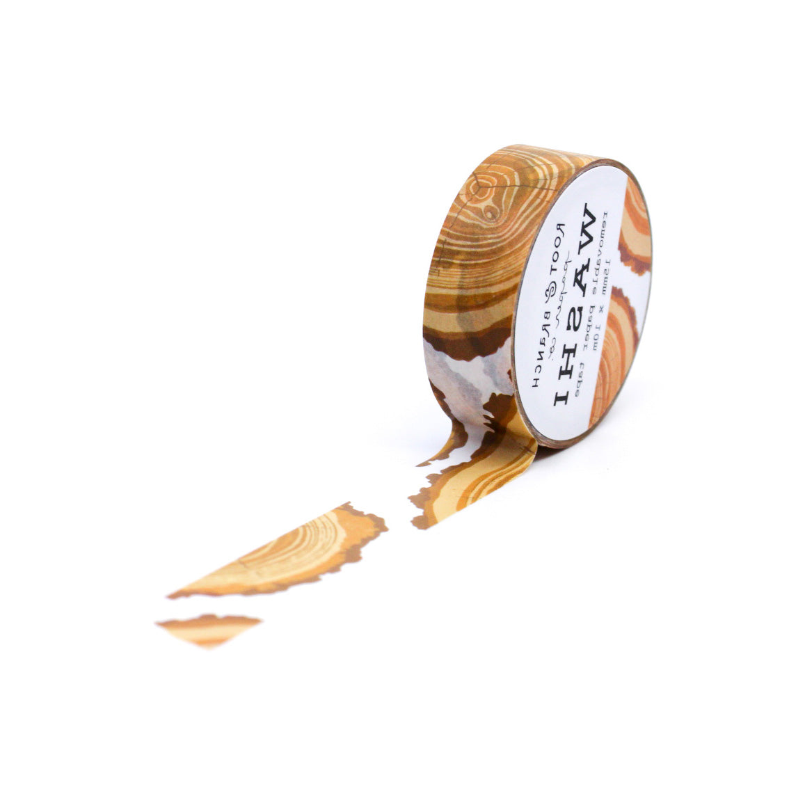 Wood Tree Ring Washi tape, with intricate designs mimicking tree rings, this washi tape offers an organic and rustic aesthetic that’s perfect for nature-inspired planners, journals, scrapbooks, or gift wrapping.