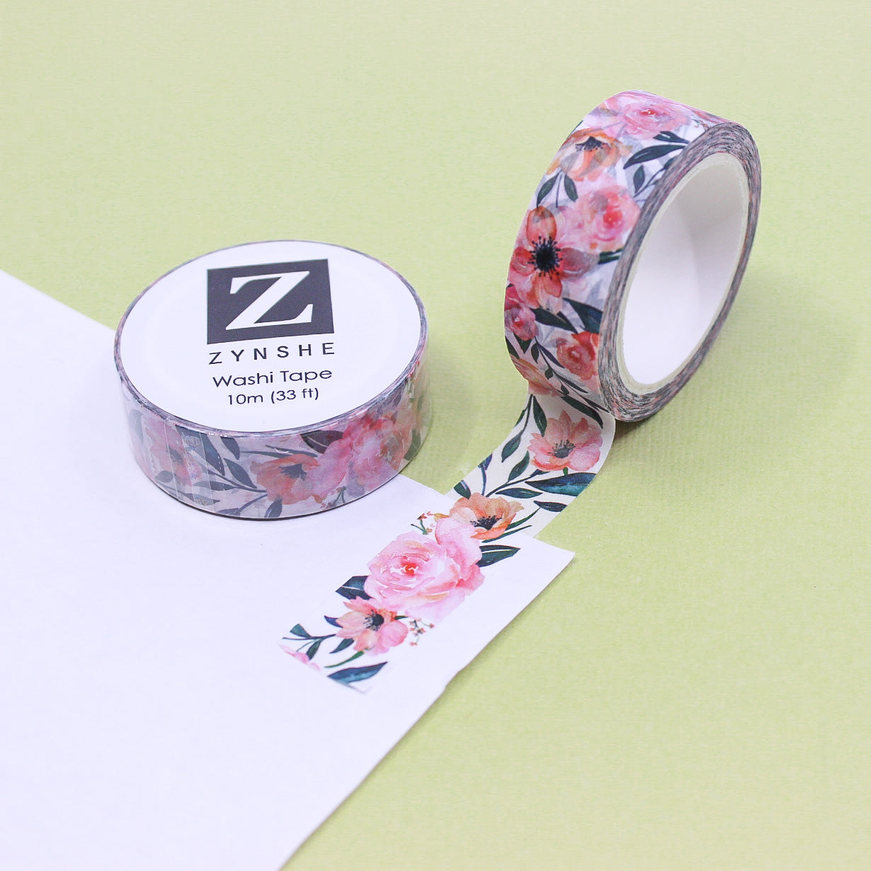 Transport your crafts to a tropical paradise with our tropical pink floral washi tape, featuring vibrant pink flowers against lush greenery, perfect for adding a touch of exotic beauty to your projects. This tape is sold at BBB Supplies Craft Shop and designed by Zynshe.
