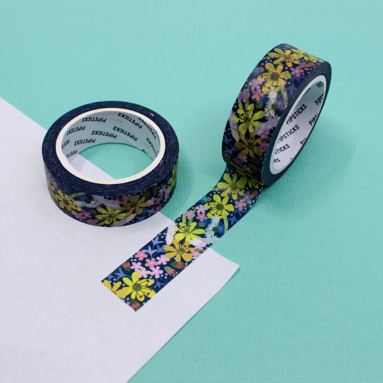 Vibrant Painterly Floral Washi